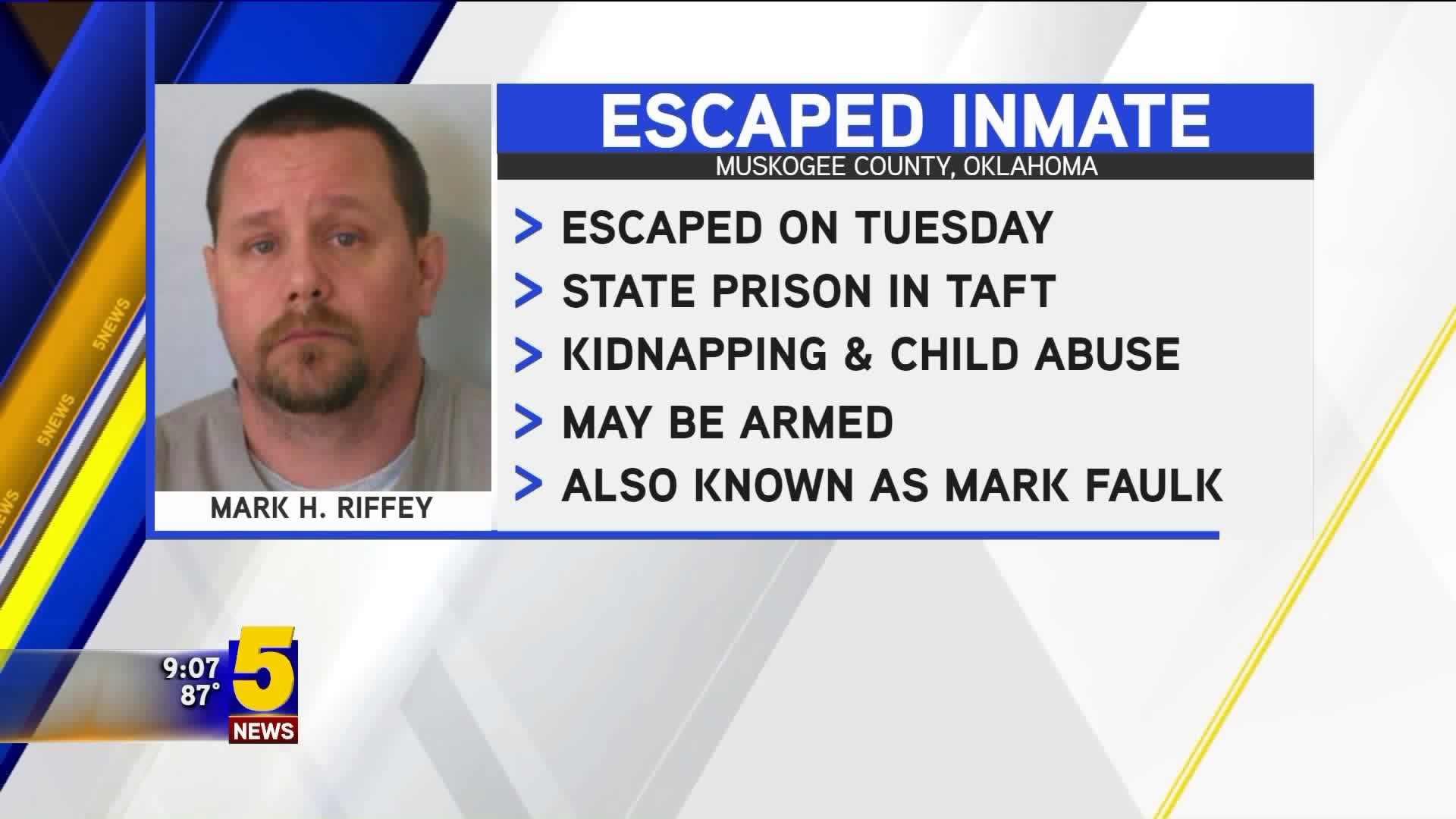 Oklahoma Prison Escapee