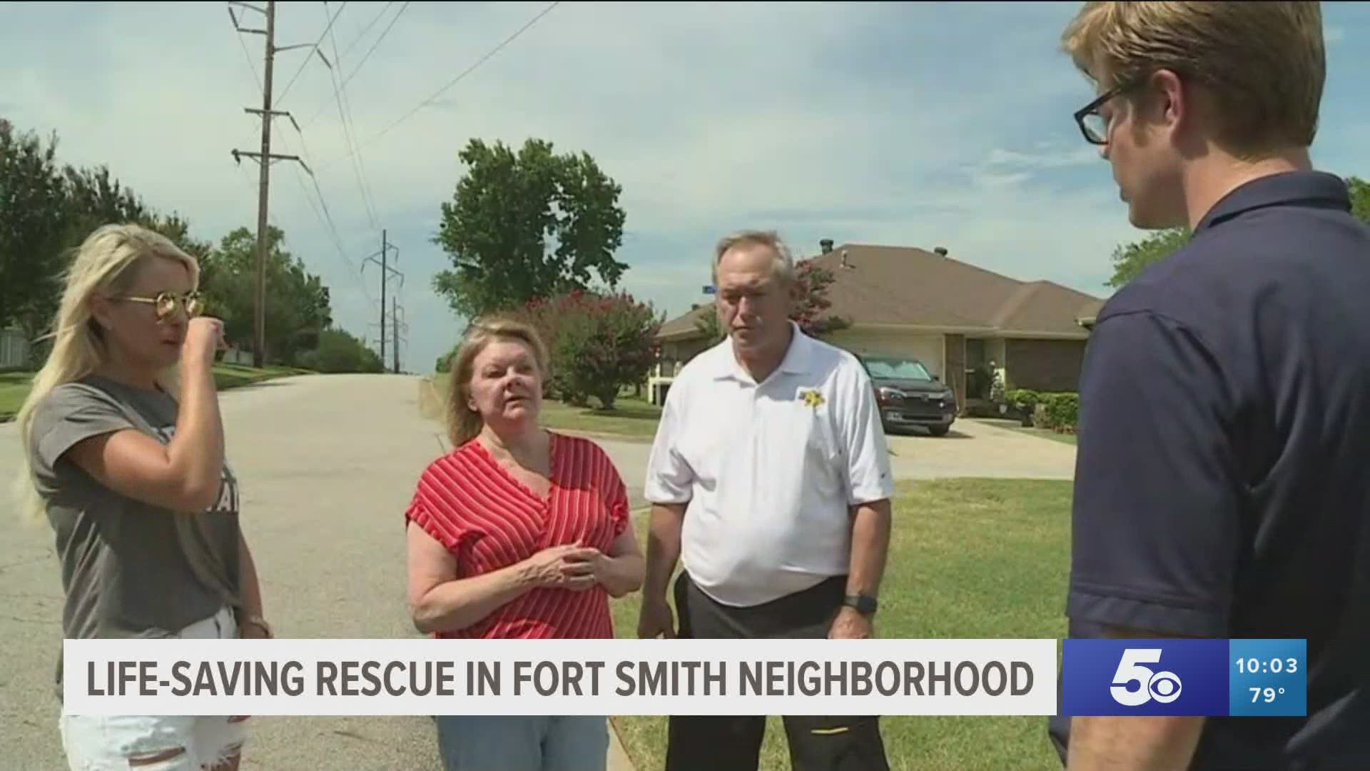 Life-saving rescue in Fort Smith neighborhood.