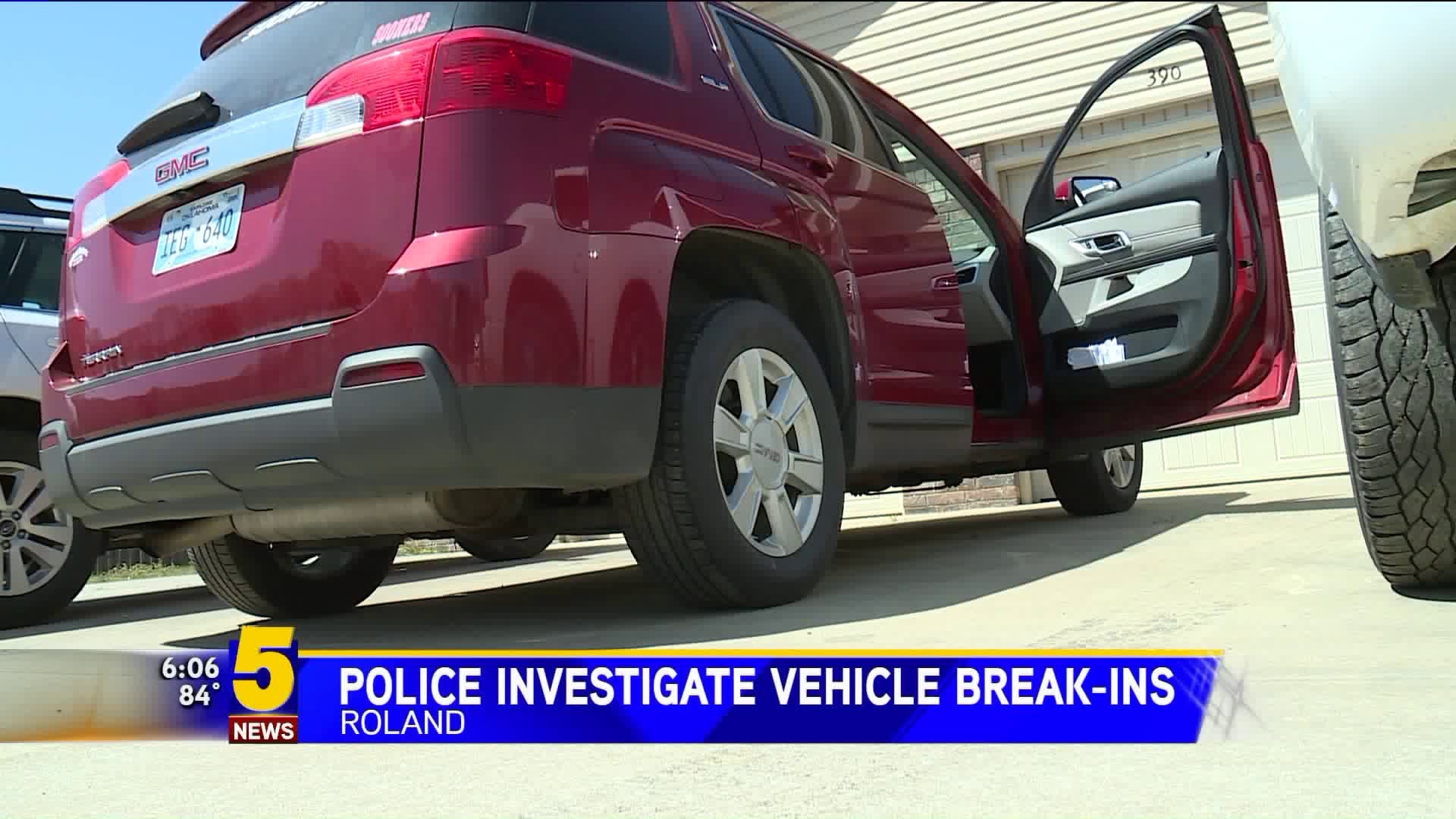 Police Investigate Vehicle Break-Ins