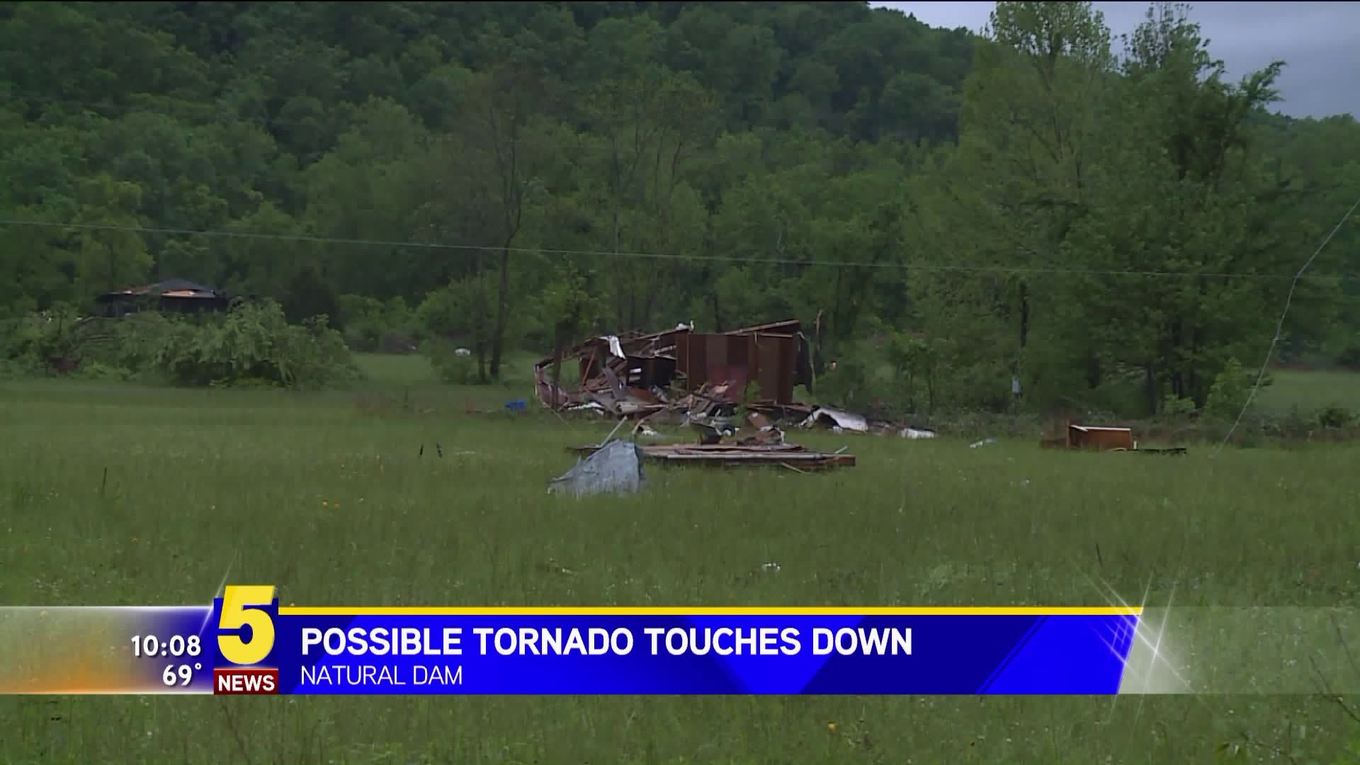 Possible Tornado Touches Down Near Natural Dam