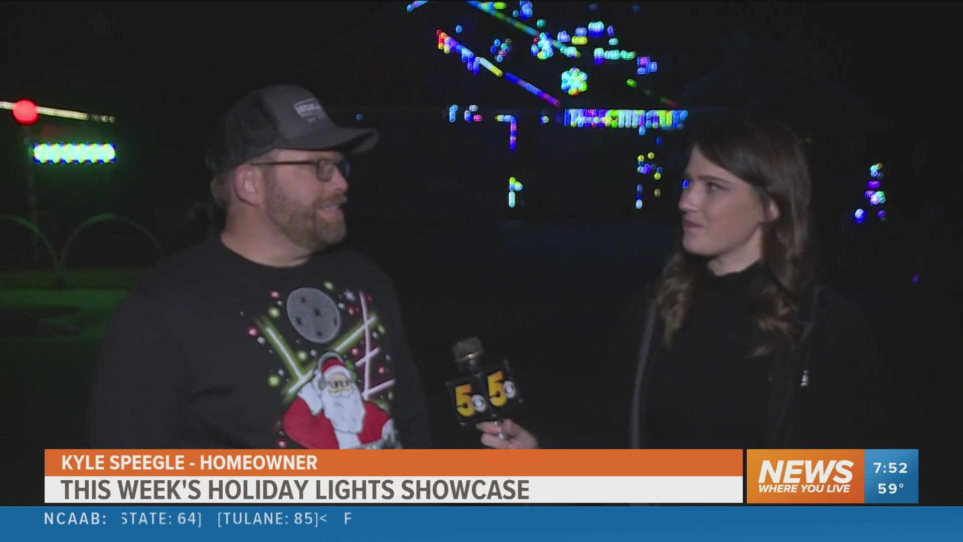 Our very first house for the Holiday Lights Showcase is the Speegle’s Extreme Light Shows in south Fort Smith.