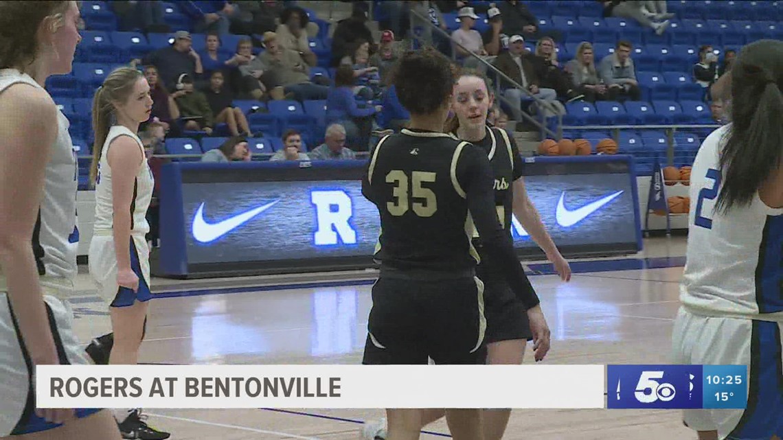 Bentonville girls basketball defeats Rogers on the road