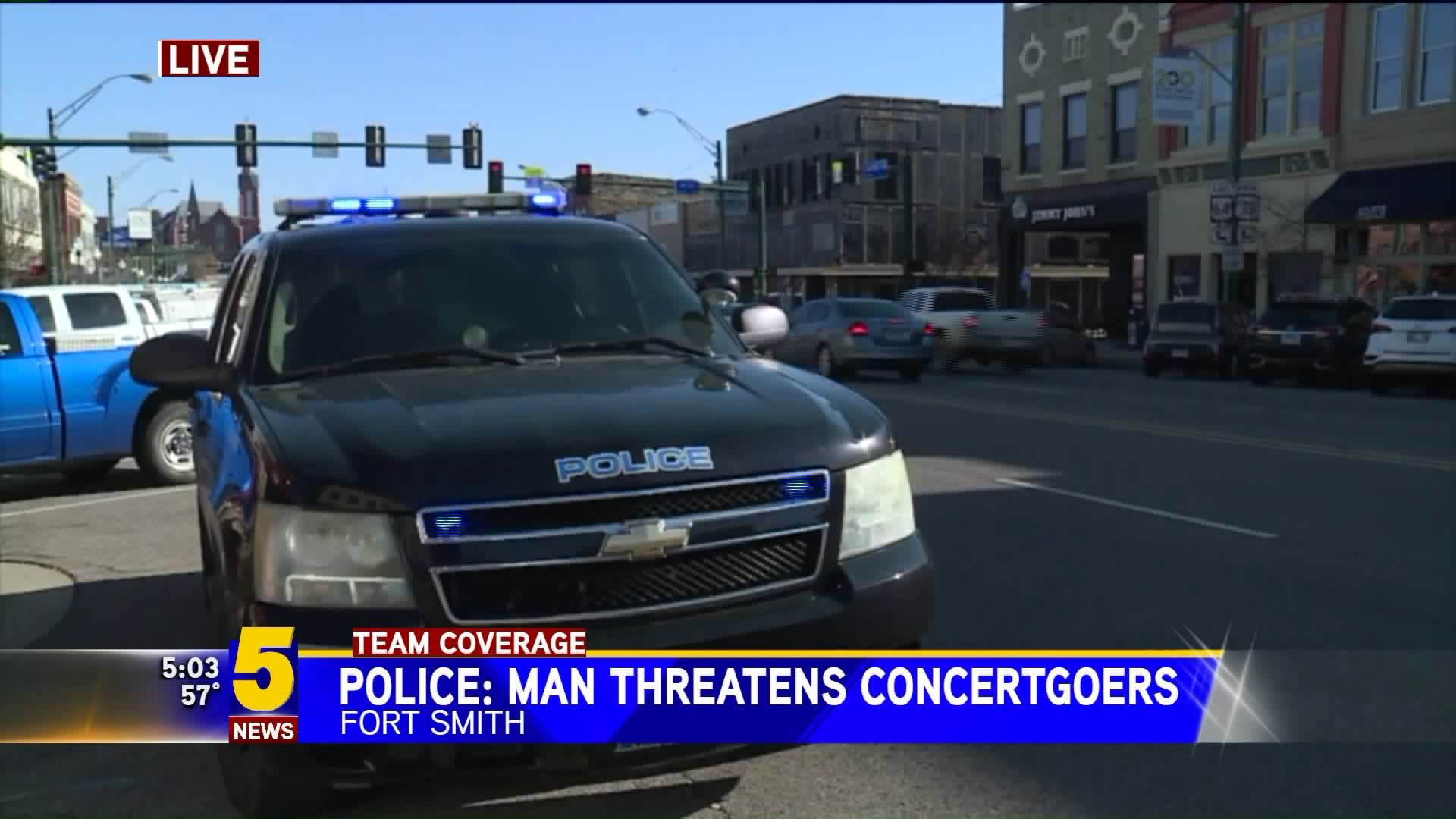 Police: Man Threatens Concertgoers