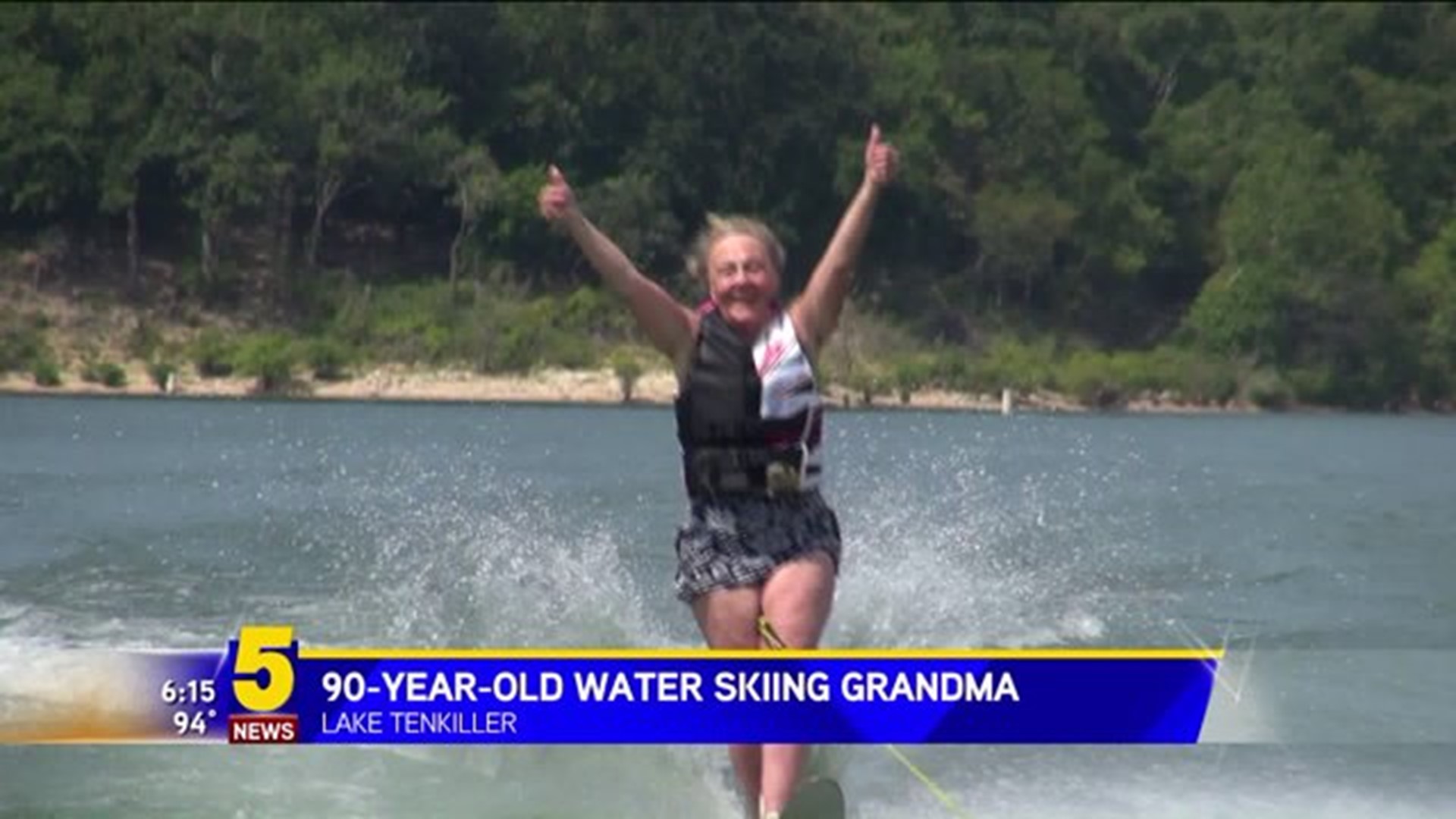 90-Year-Old Water Skiing Granny