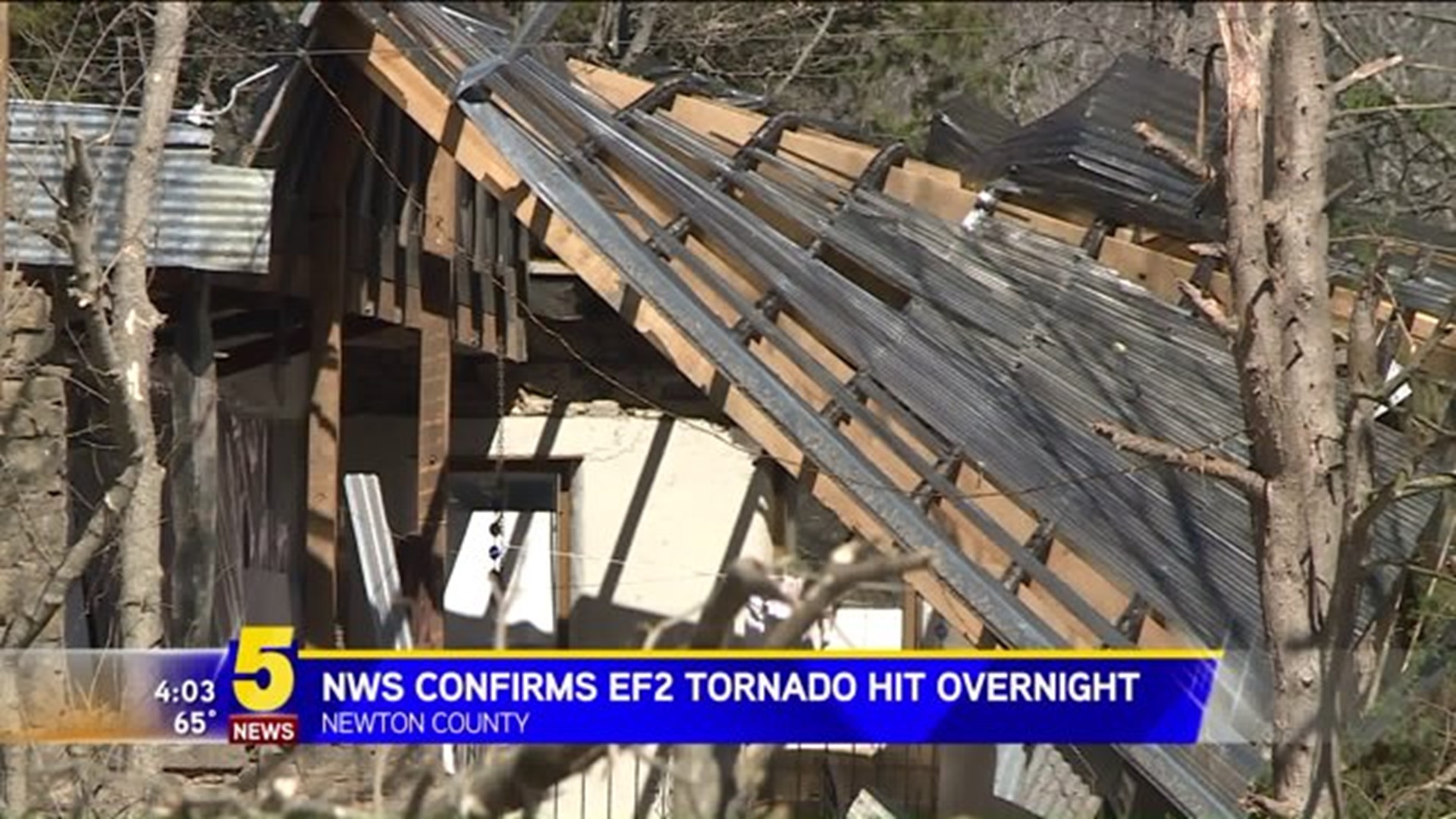 NWS Confirms EF2 Tornado Hit Overnight