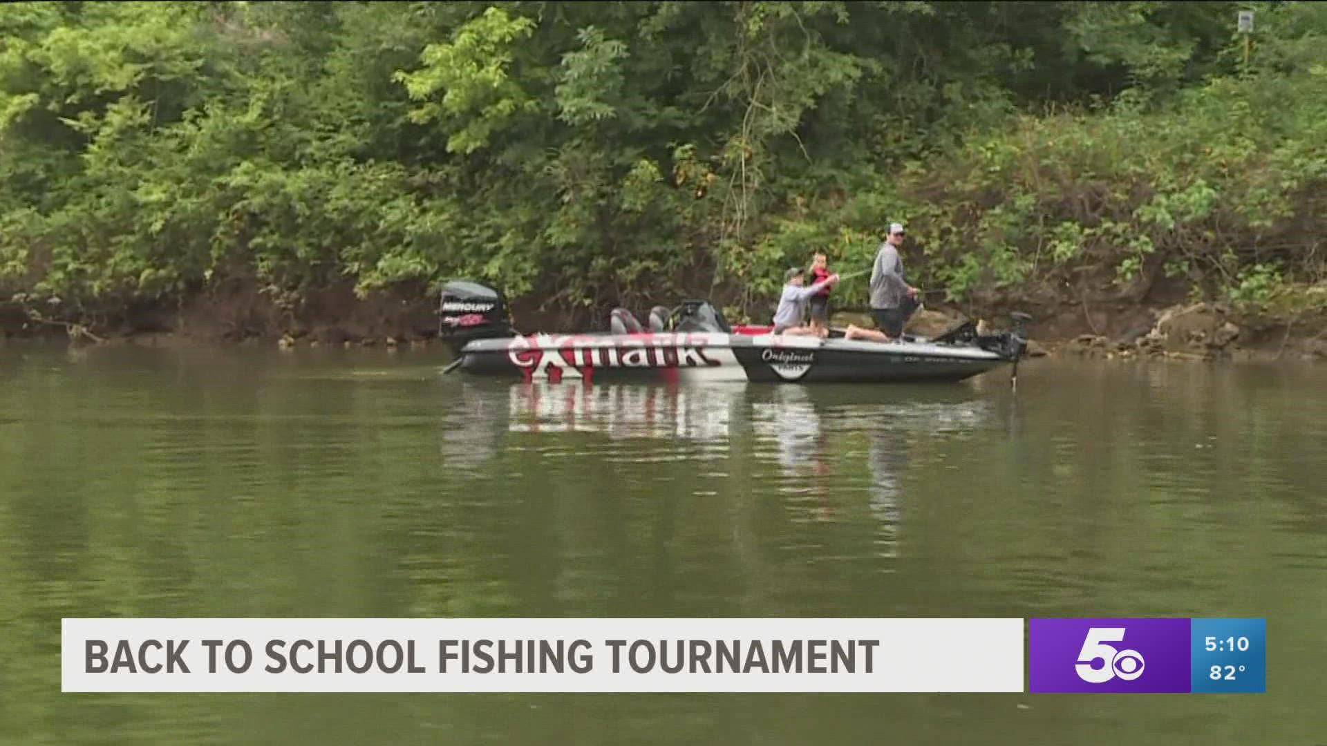 Kids had a chance to catch one more big fish before heading back to school.