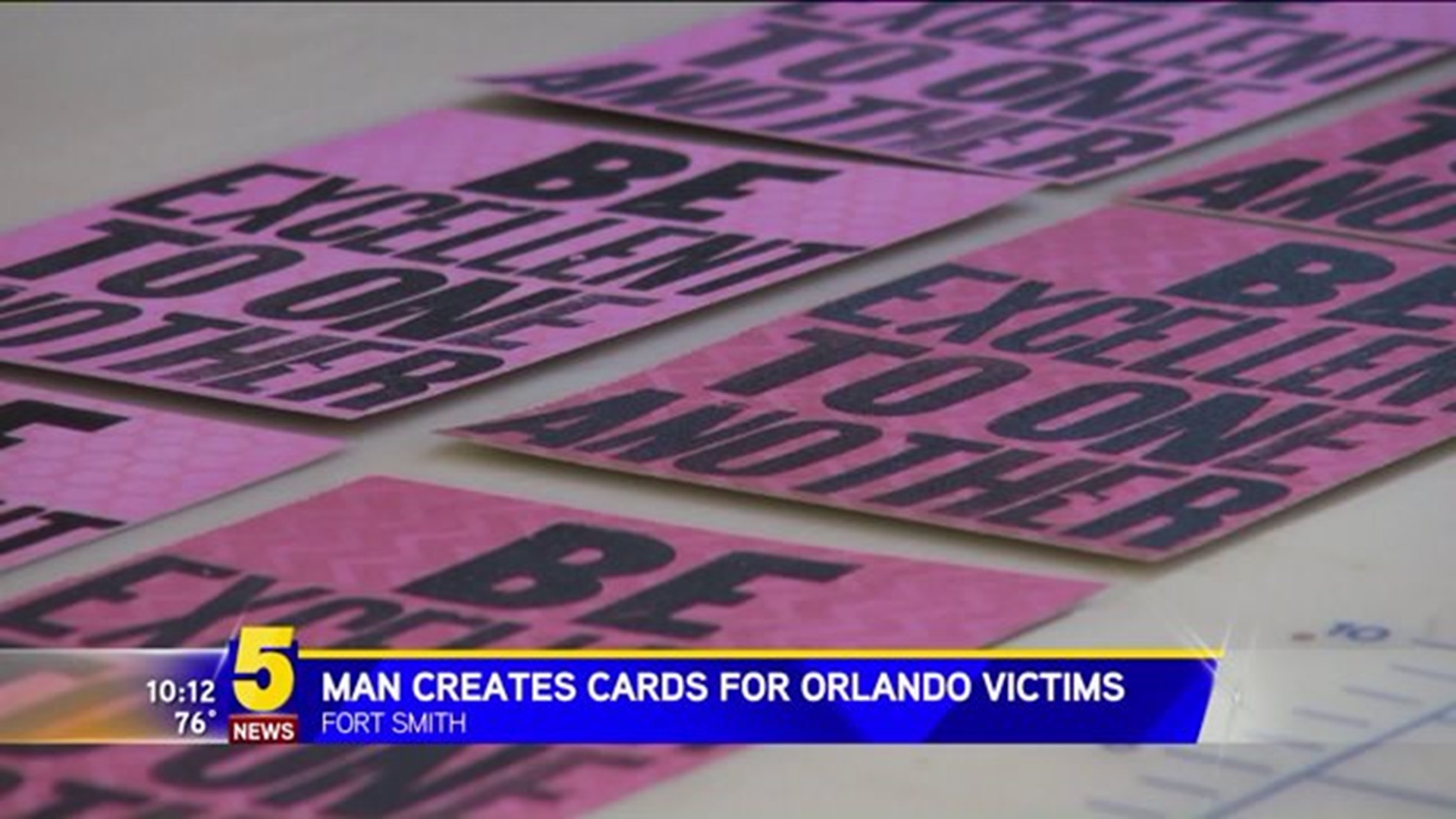 Man Creates Cards For Orlando Victims