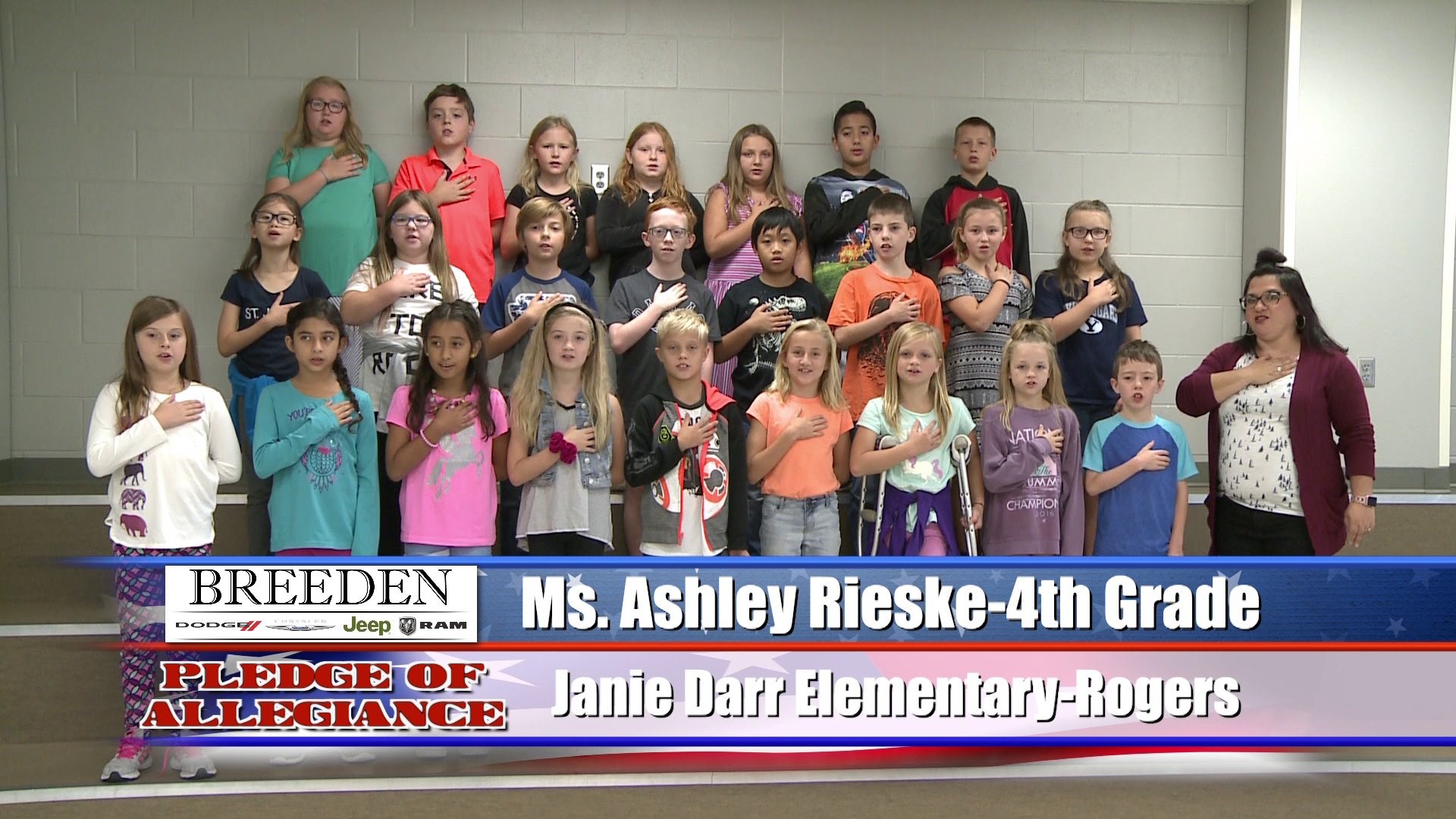 Ms. Ashley Rieske  4th Grade  Janie Darr Elementary - Rogers