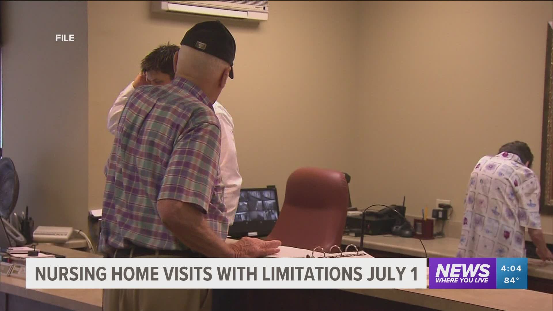 Nursing home visits can resume July 1 with limitations