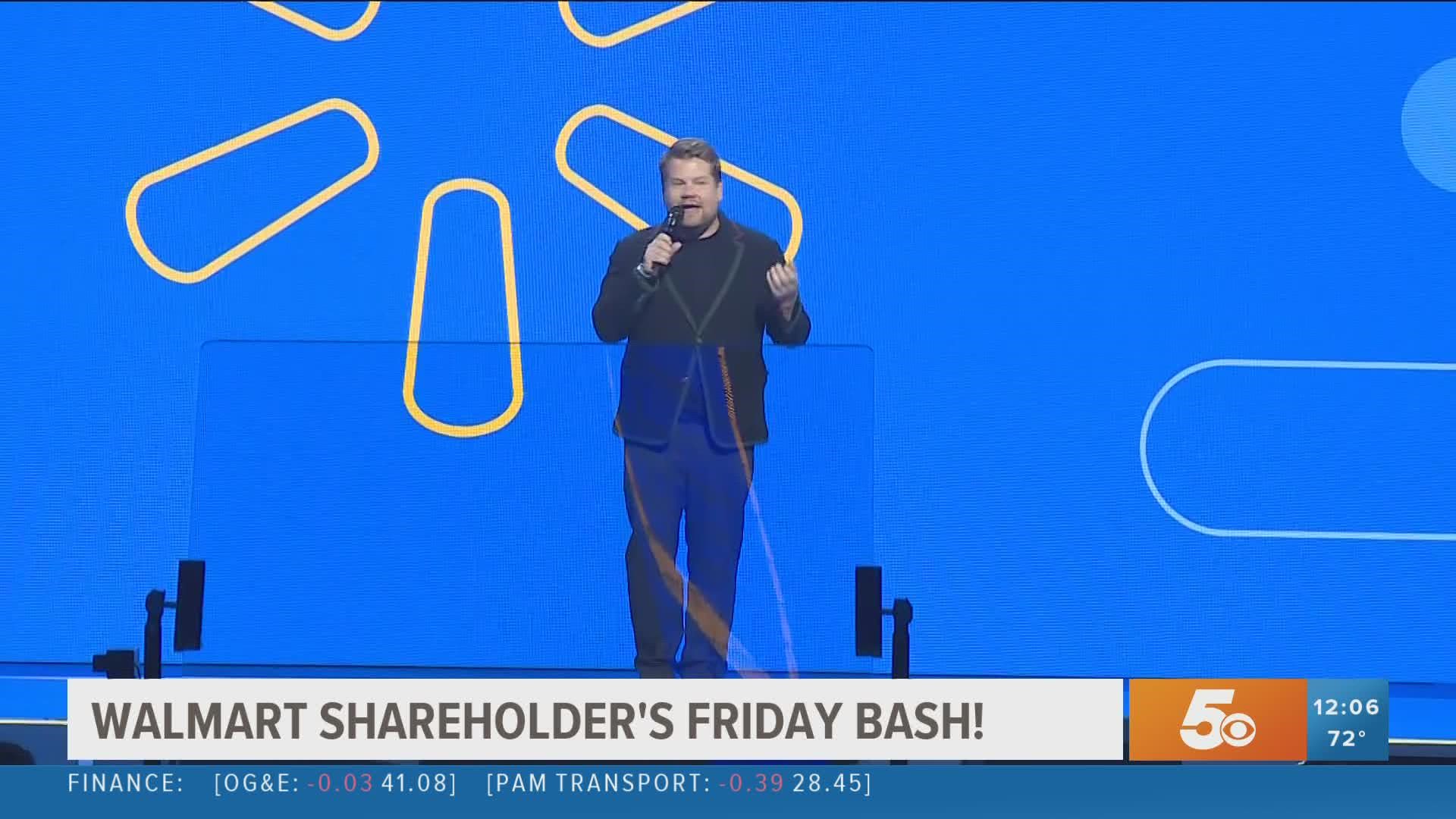 James Corden hosting 2022 Walmart Shareholders meeting.