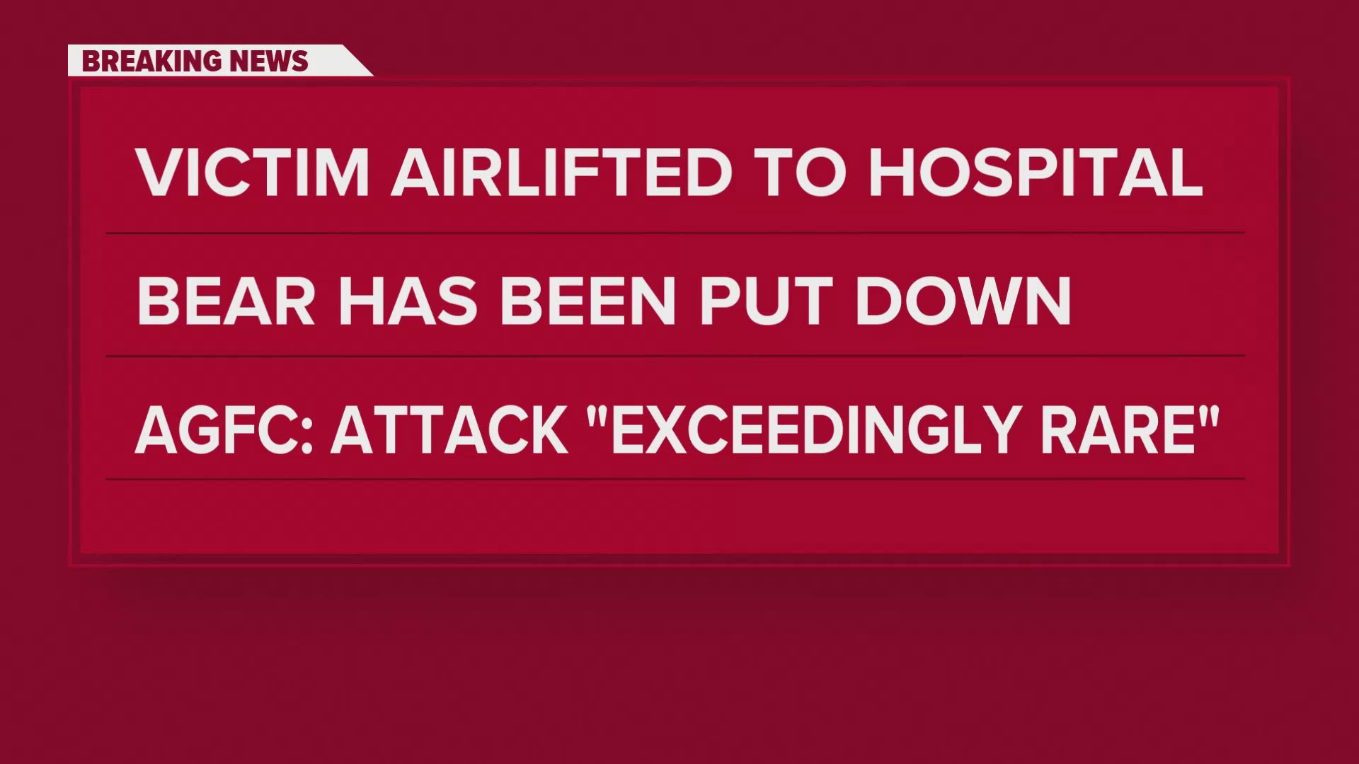 Keith Stephens with AGFC said an elderly man was attacked by a bear in the Mulberry Mountain area on Sept. 3. 