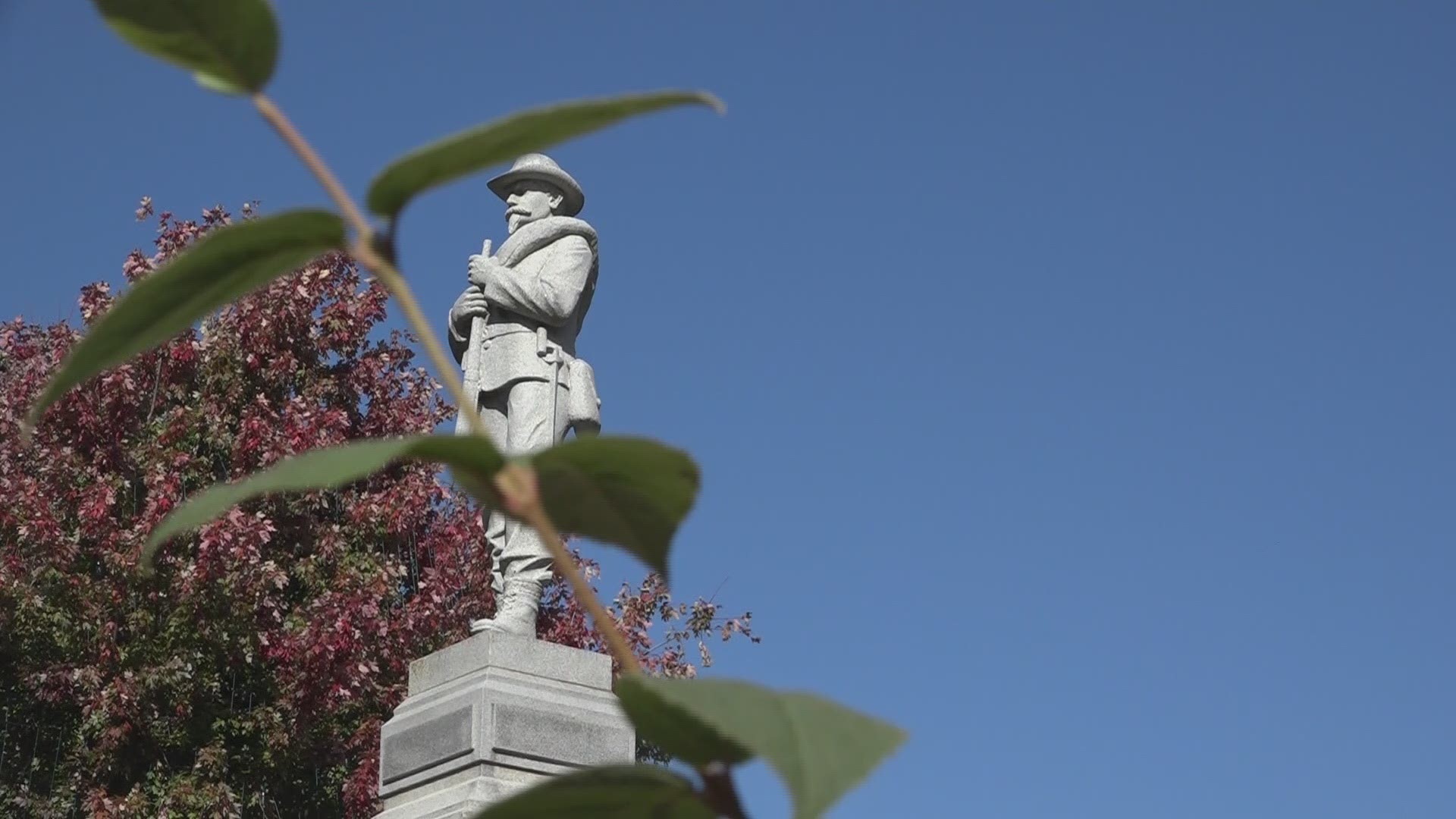 The monument is being restored and moved to an undisclosed location. Once restored, the monument will be placed in a new park near a Bentonville cemetery.