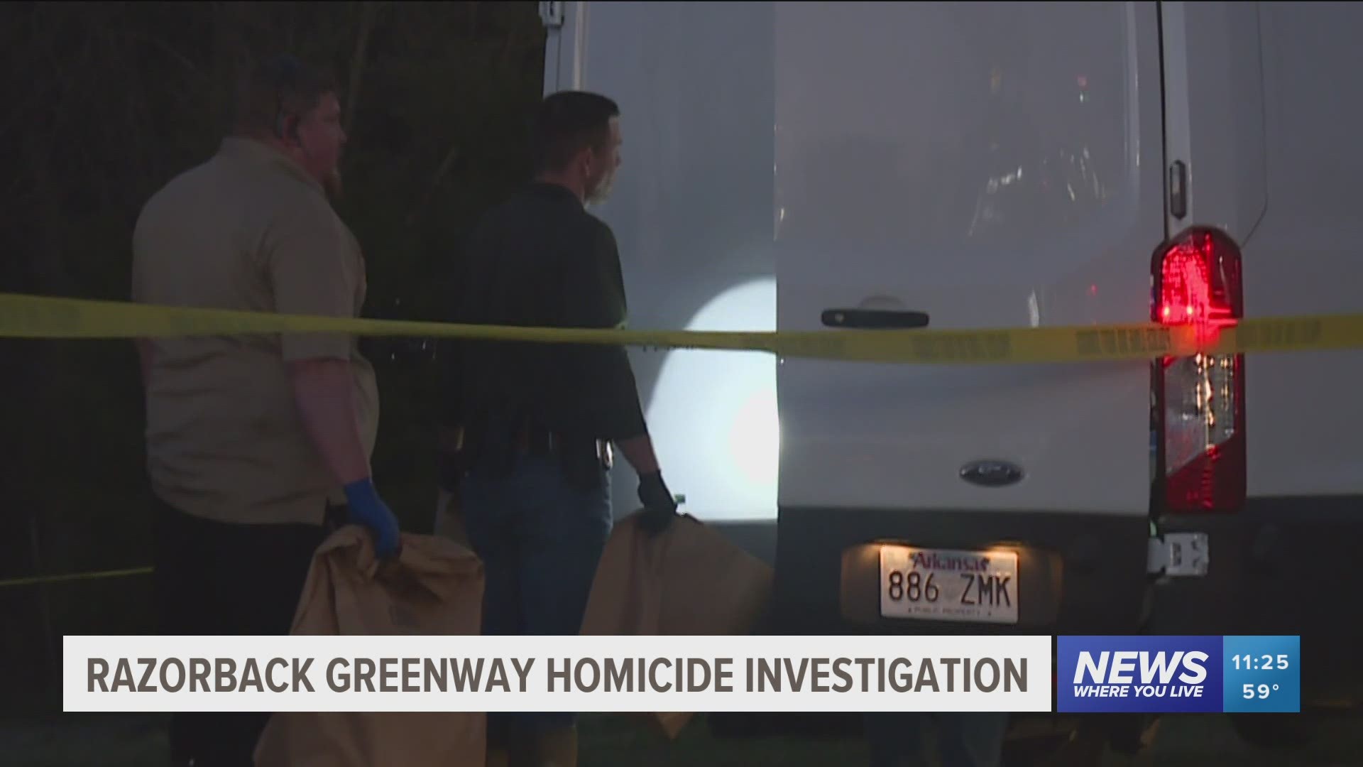 Police investigate homicide after woman's body found near Razorback Greenway