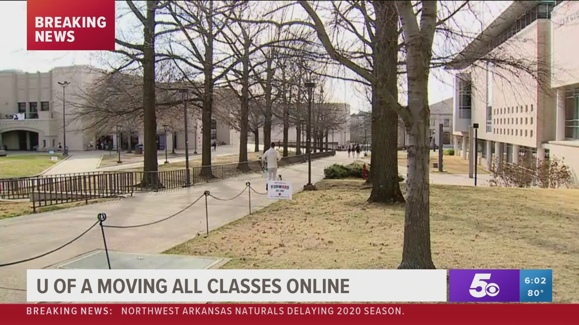 UA moving all classes online
