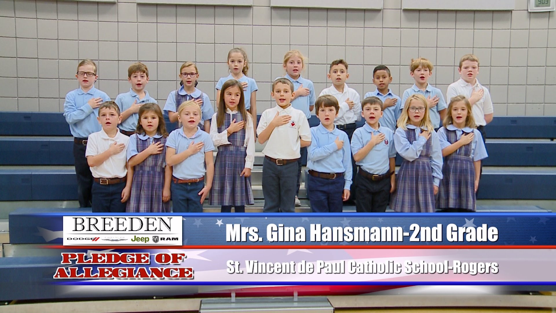 Mrs. Gina Hansmann  2nd Grade St. Vincent de Paul Catholic School, Rogers