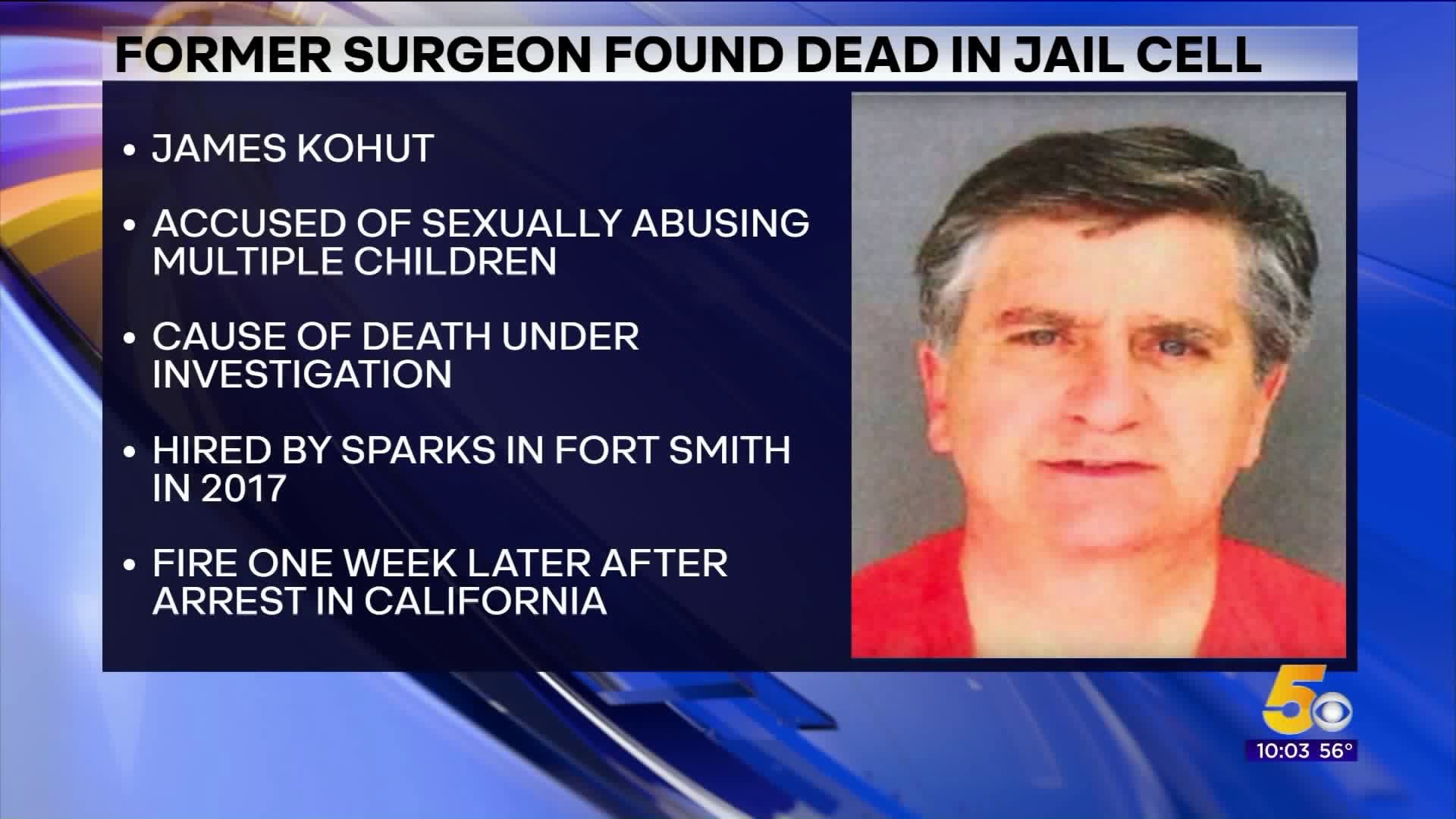 Former Sparks Surgeon Charged With Child Sex Abuse Found Dead In California Jail