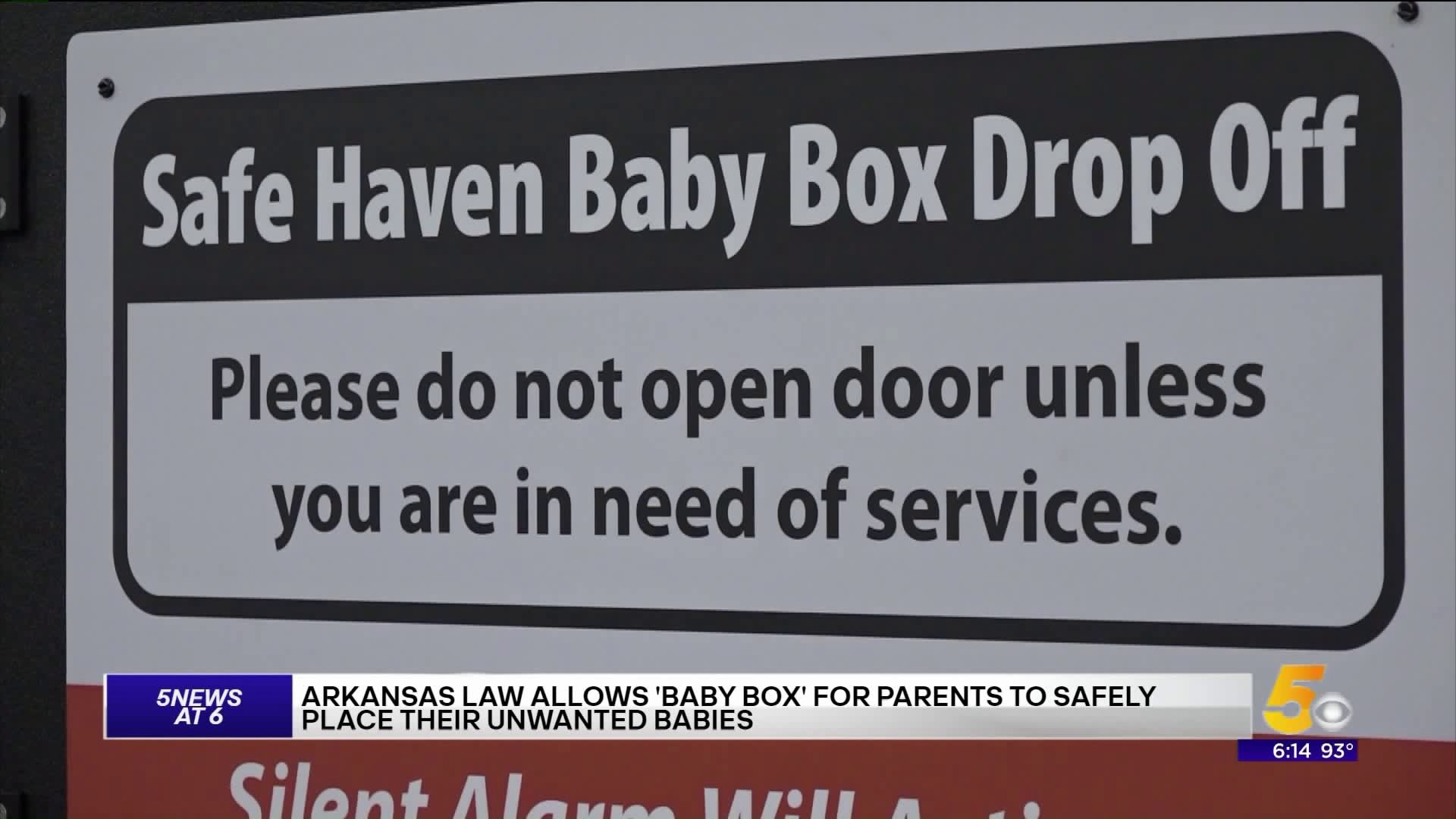 Arkansas Law Allows Save Haven Baby Box Drop Off