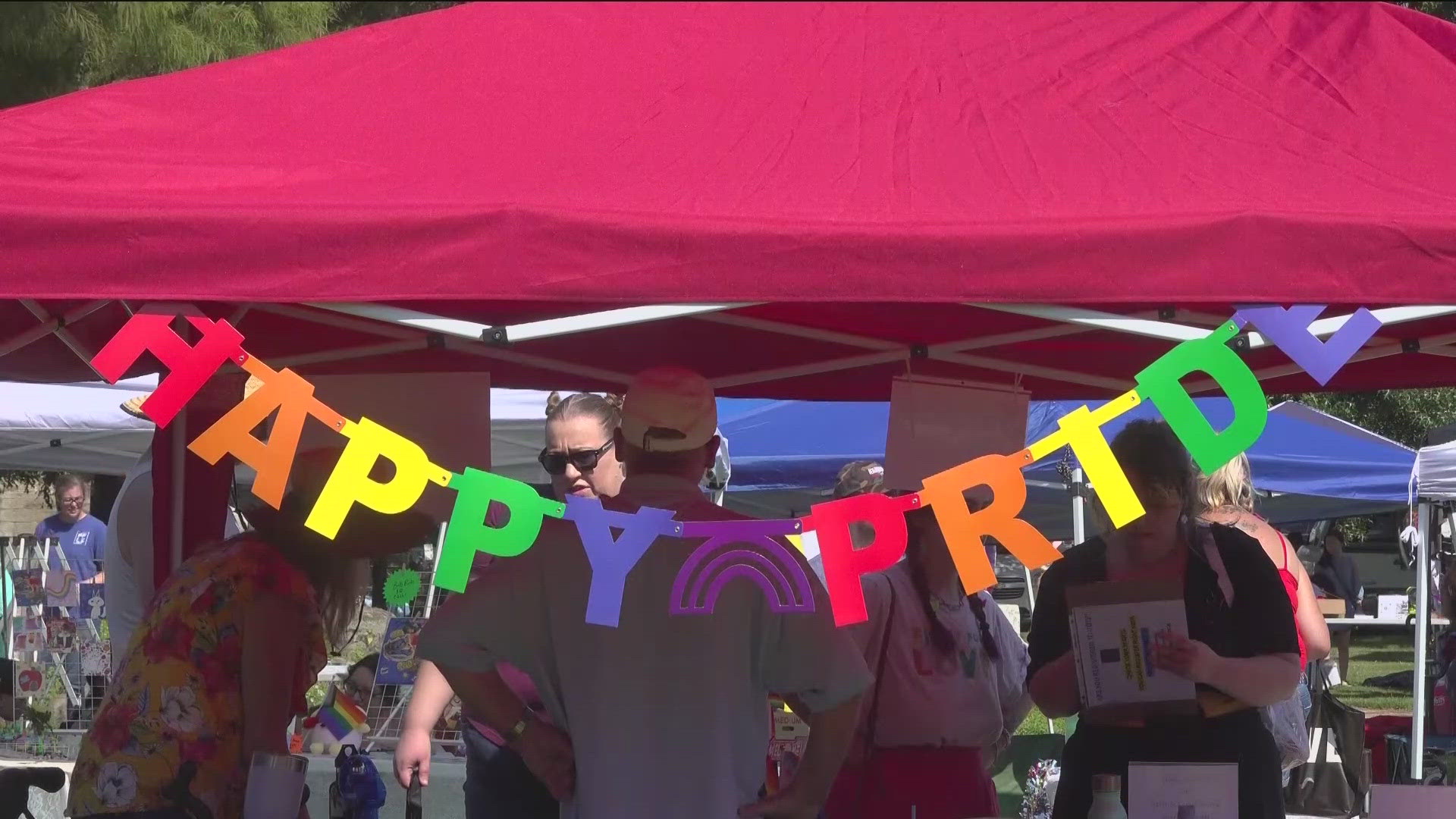 The Fort Smith Lambda Society hosted its Pride Month celebration at Ross Pendergraft Park on Saturday.