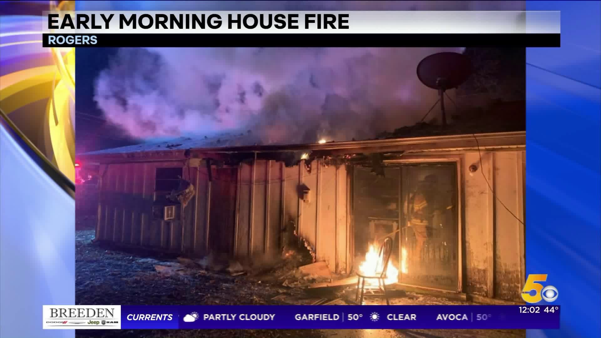 Investigation Underway For Morning House Fire In Rogers