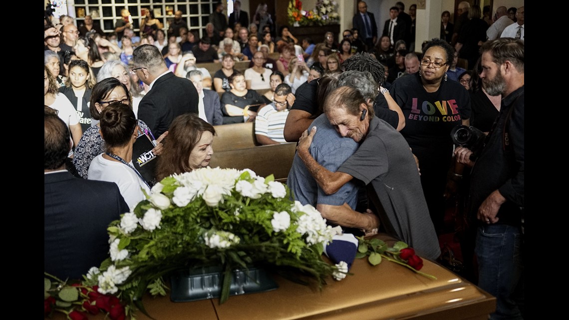 Hundreds Of Strangers Attend Funeral For El Paso Victim With Few
