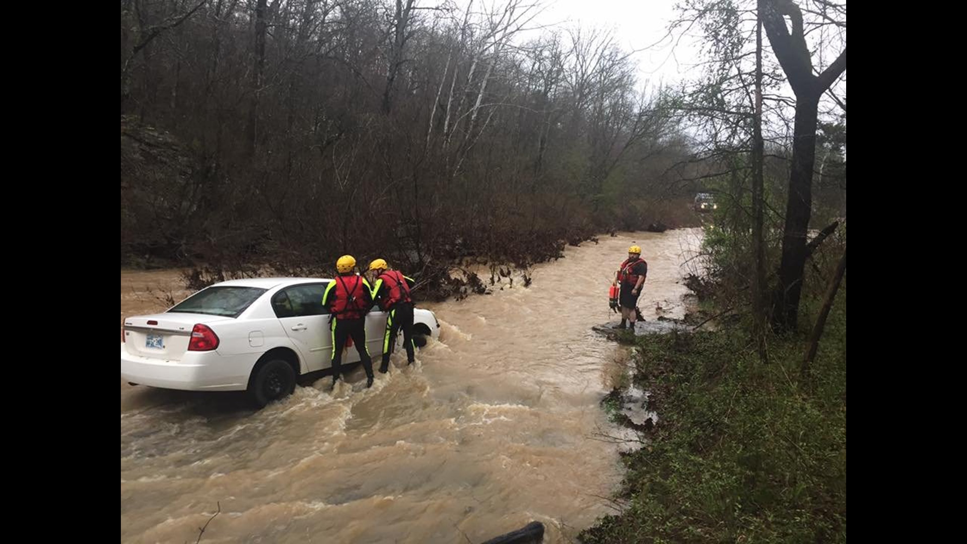 Sequoyah County Resident Escapes After Car Swept Off Road