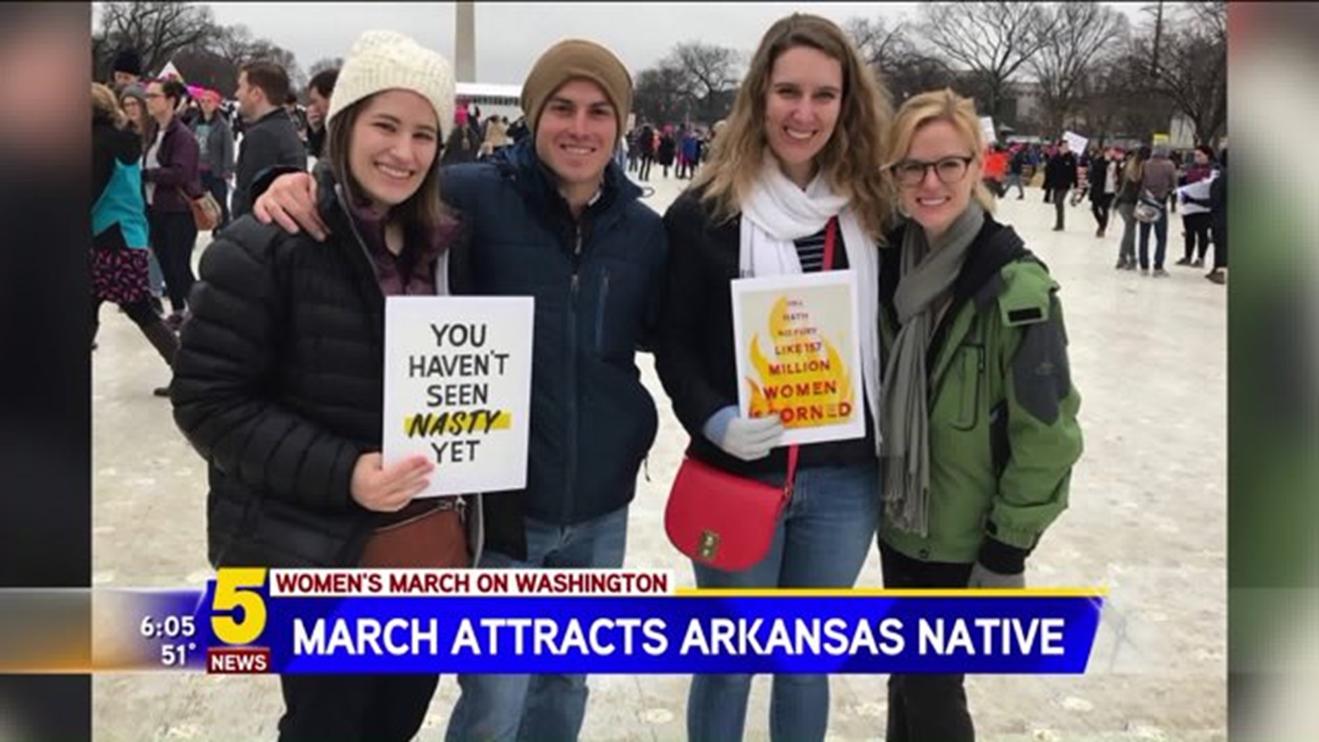 Women`s March Attracts Arkansas Native