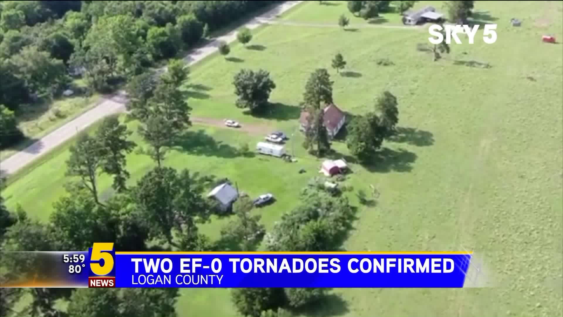 Two EF-0 Tornados in Logan County