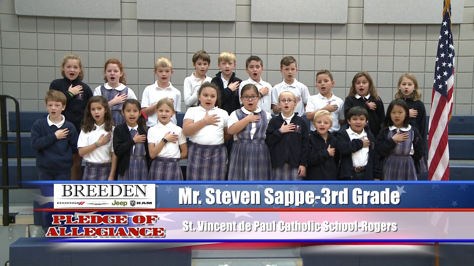 Mr. Steven Sappe  3rd Grade  St. Vincent de Paul Catholic School  Rogers