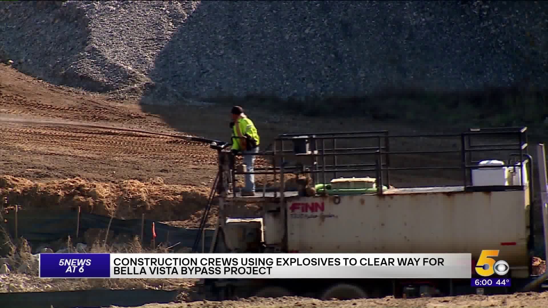 Crews Using Explosives for Bella Vista Bypass Project