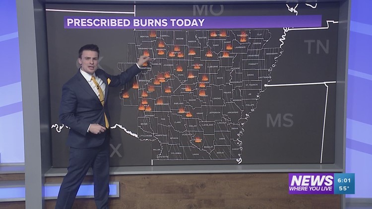 Tracking smoke from controlled fires across Arkansas