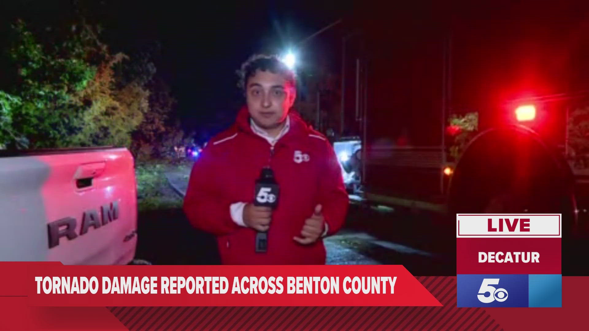 Homes reported destroyed near Decatur, Arkansas after possible tornado