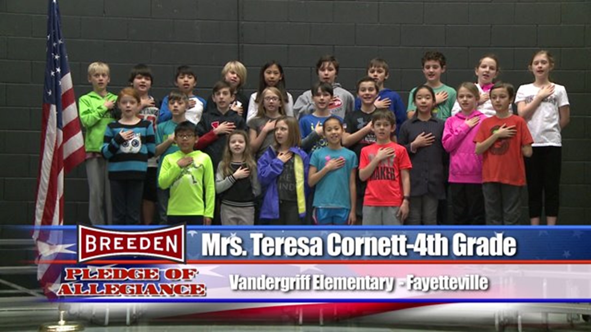 Vandergriff Elementary - Fayetteville, Mrs. Cornett - Fourth Grade