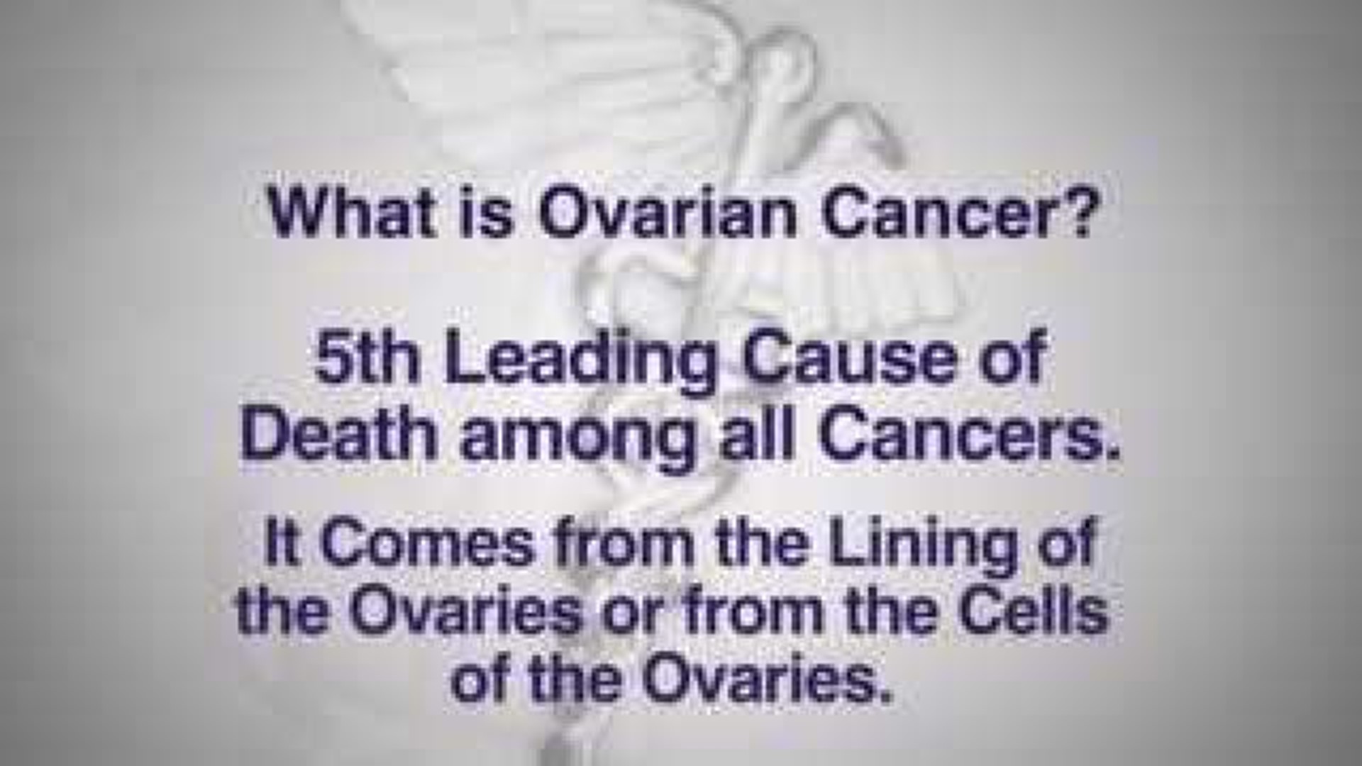 FSRO: What is Ovarian Cancer?