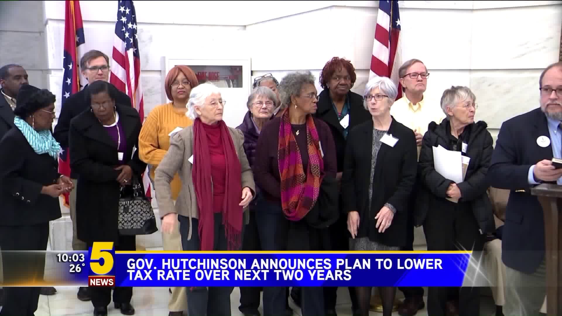 Gov. Hutchinson Announces plan to lower Tax Rate Over Next Two Years
