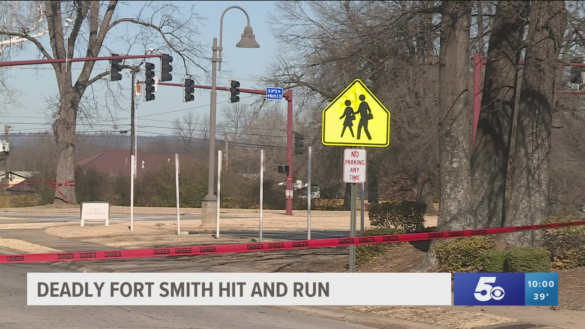 A 42-year-old Fort Smith man was arrested after leaving the scene of a deadly hit-and-run crash with the victim's body in his pickup truck.