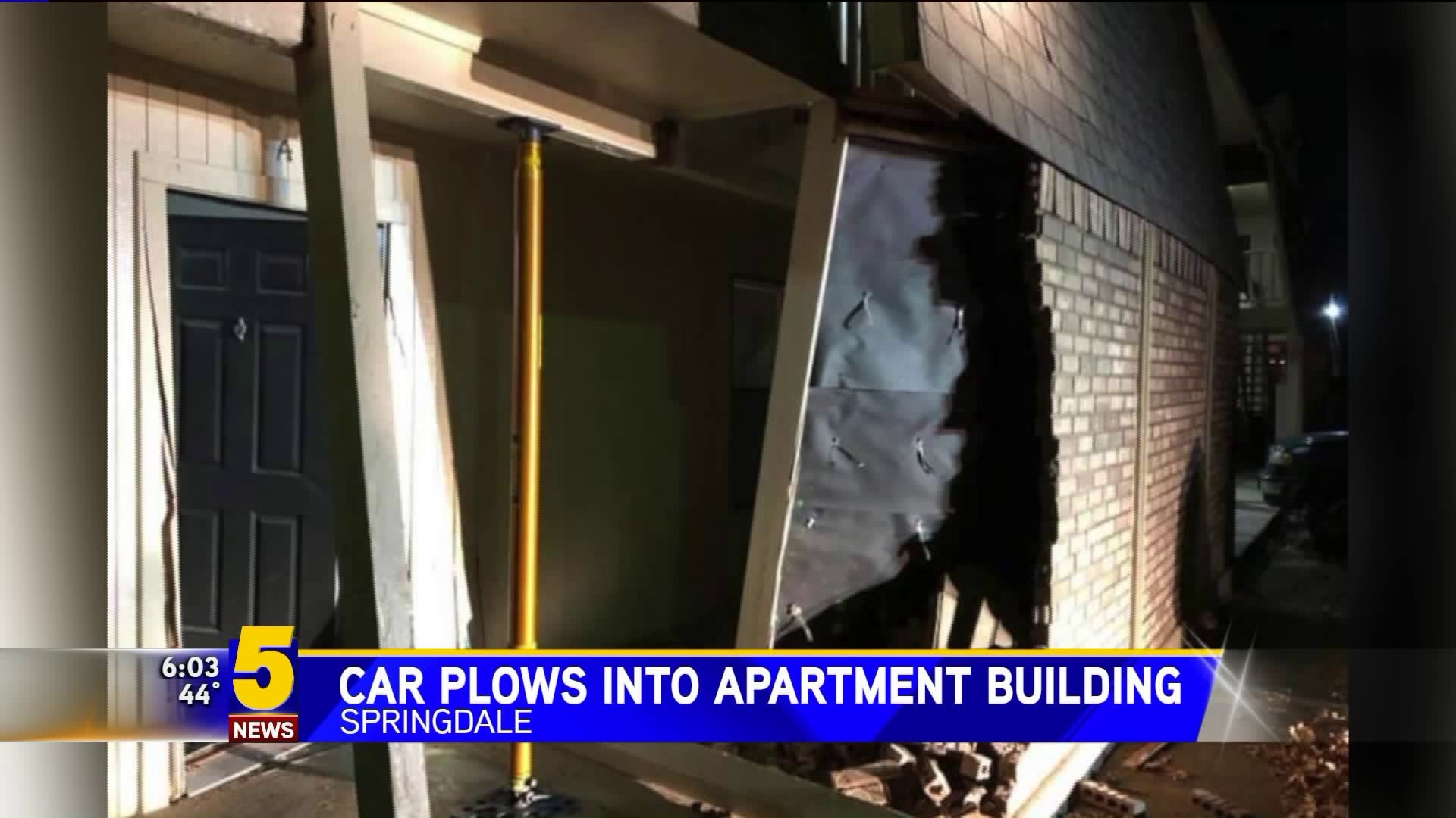 Car Plows Into Apartment Building In Springdale