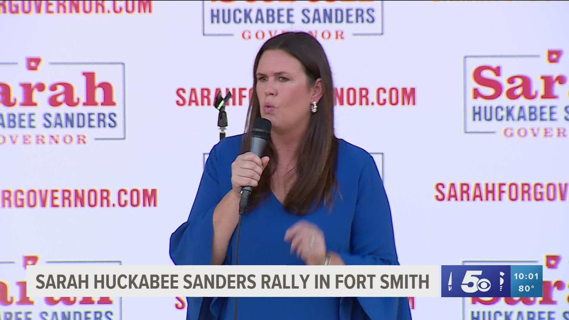 The Former White House Press Secretary's rally was a part of her 15-stop freedom tour across Arkansas to promote her run for Governor.