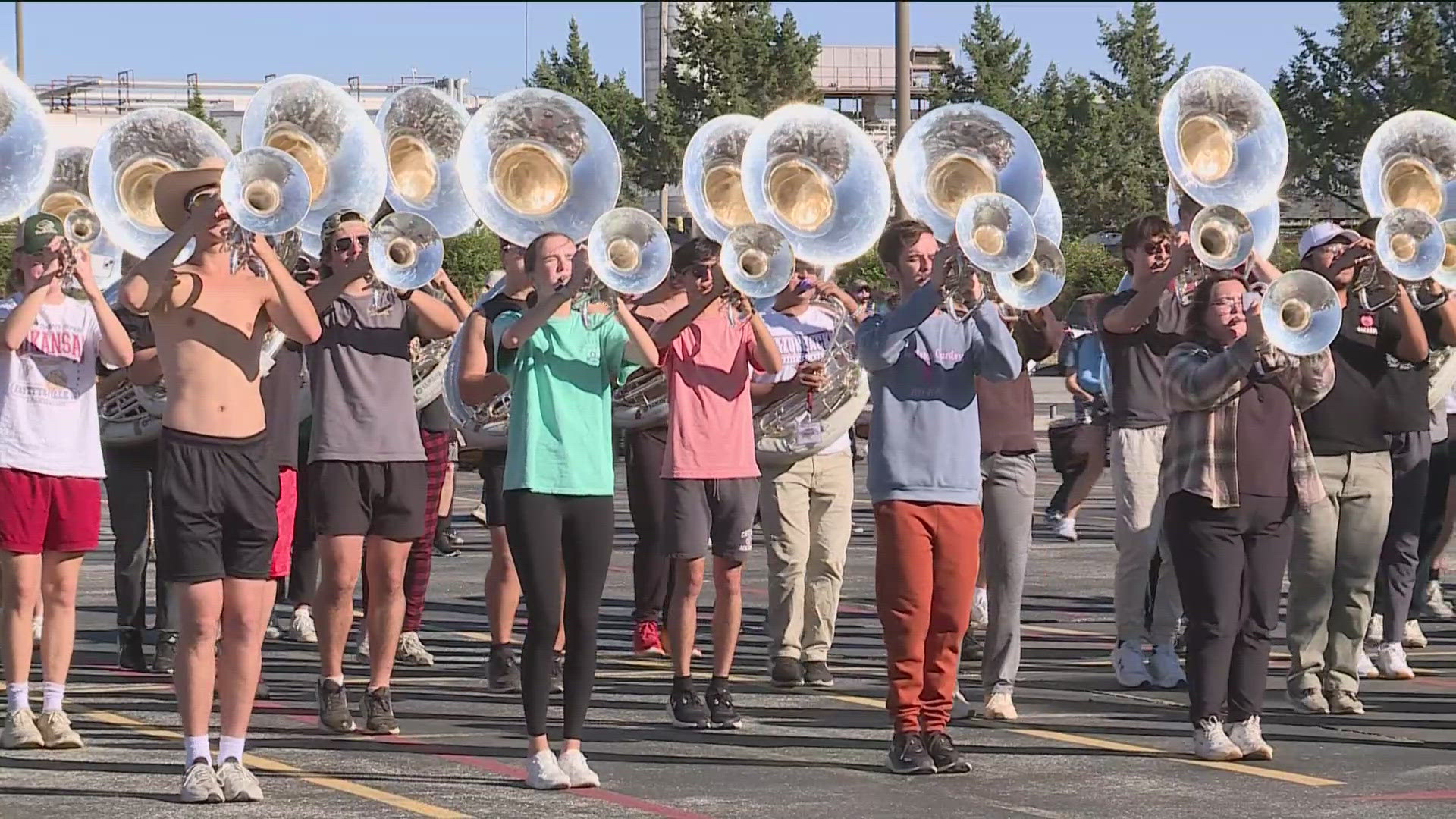 The University of Arkansas has a variety of bands who take pride in their performances.