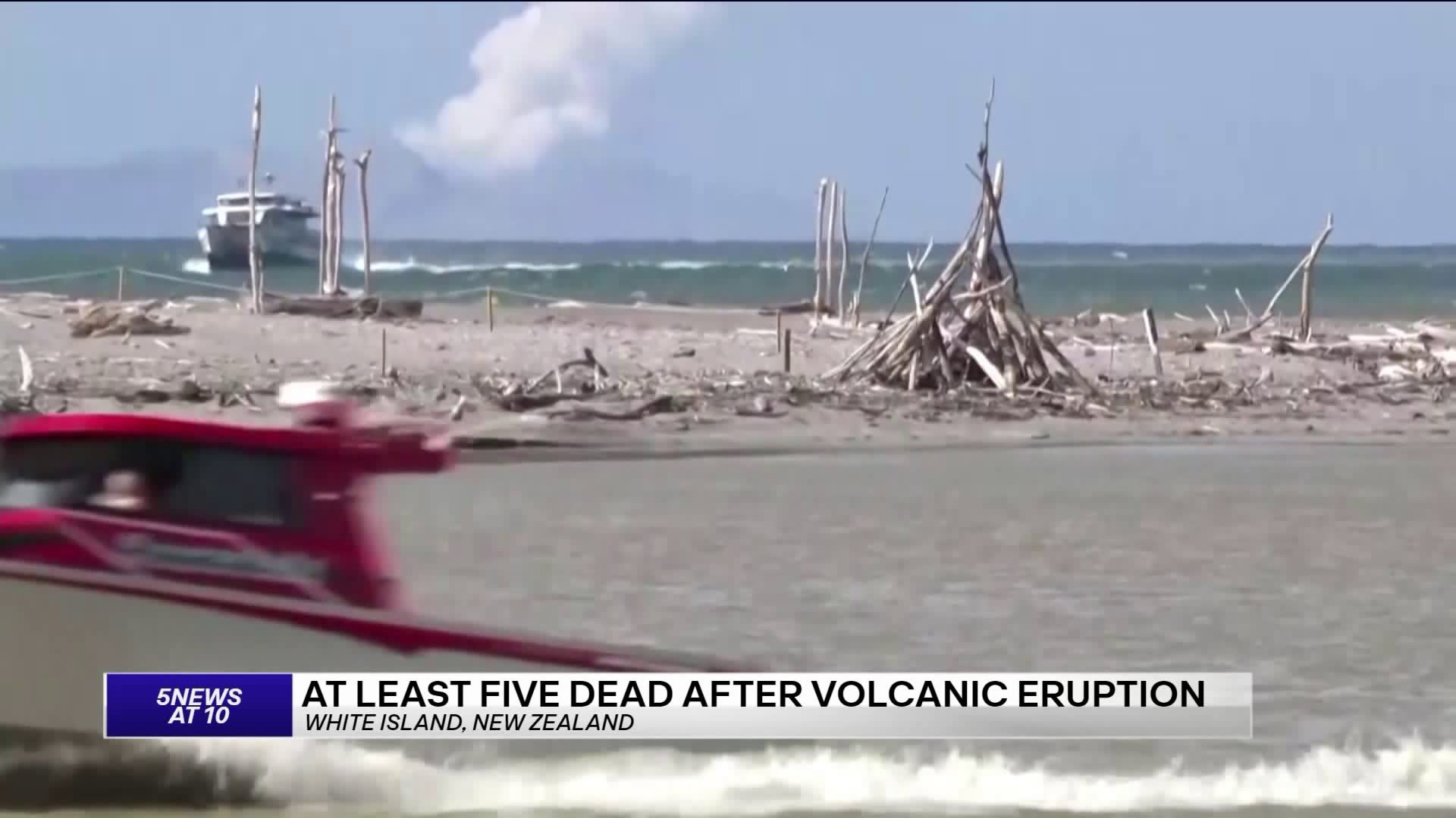 Up To 13 Feared Dead In Volcanic Eruption Off New Zealand