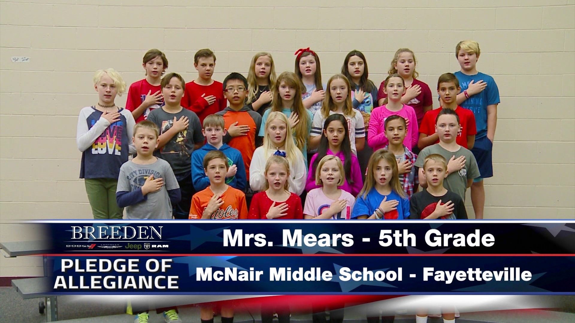 Mrs. Mears  5th Grade McNair Middle School