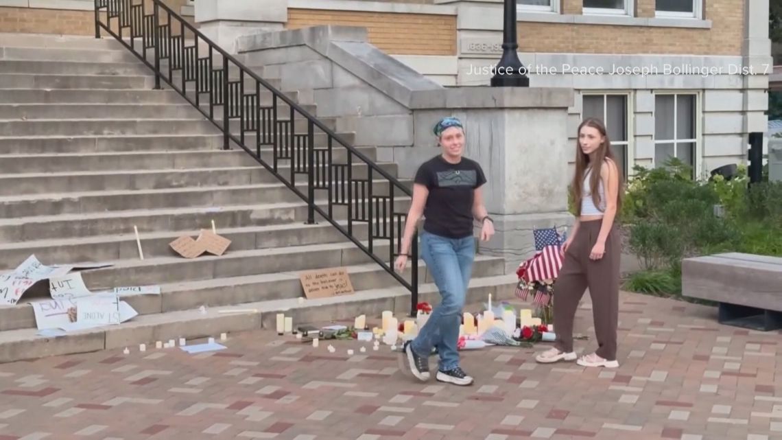 Gov. Sanders responds to video showing alleged vandalism of Charlie Kirk memorial