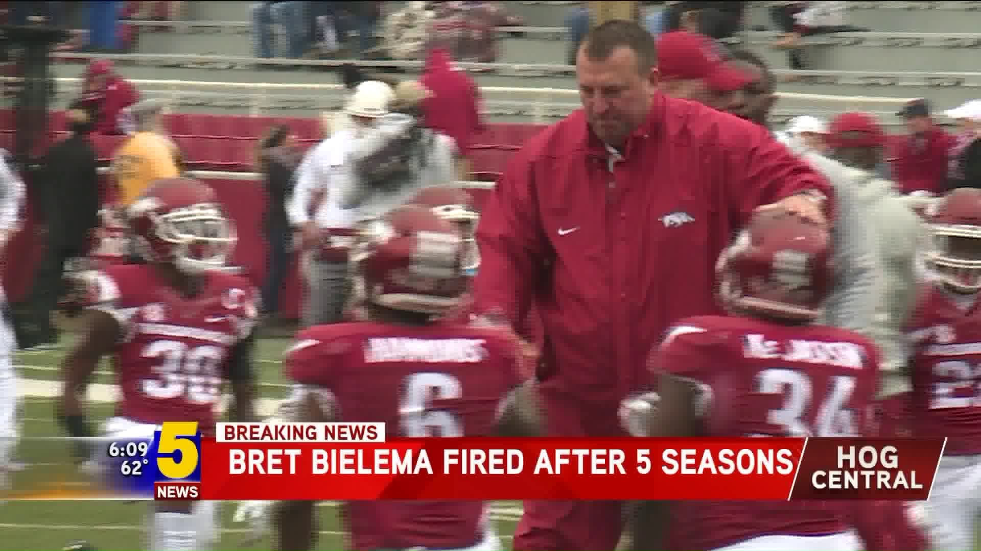 Arkansas Football Head Coach Bret Bielema Fired As He Walked Off The Field