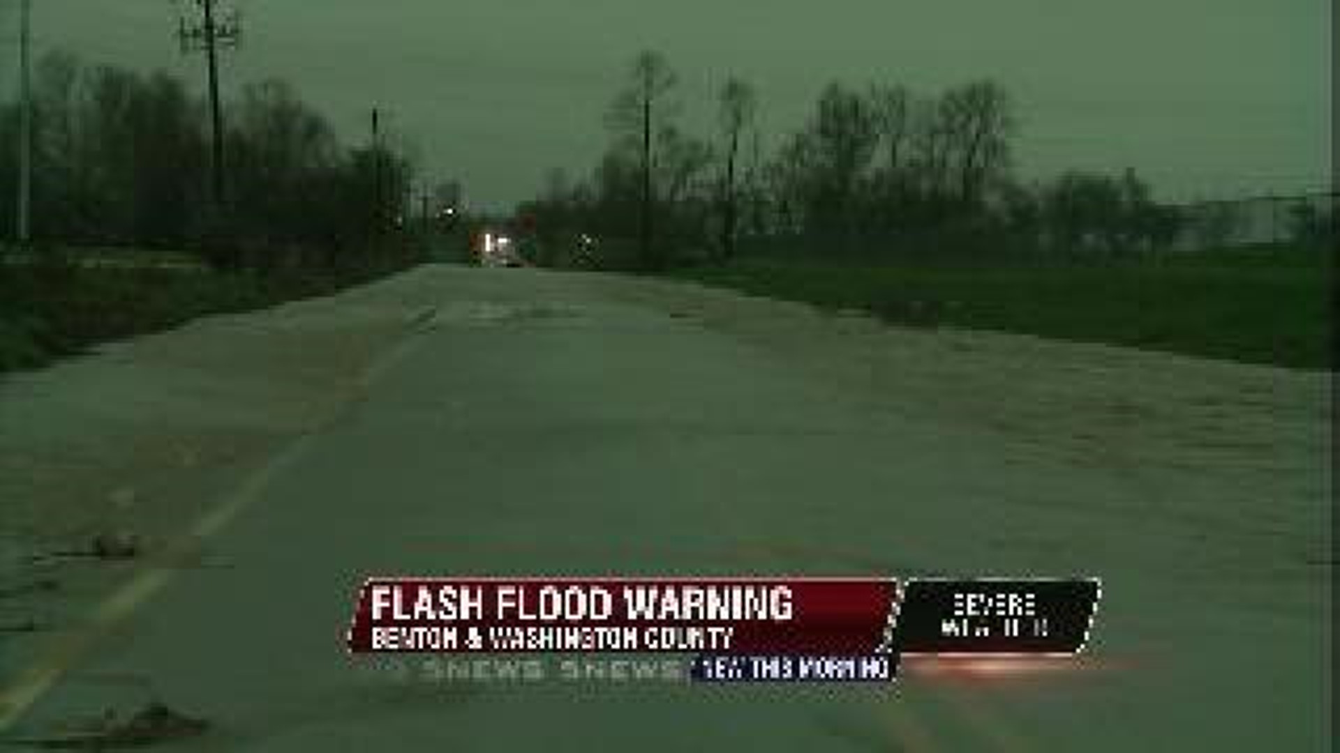 Flash Flooding Shutsdown Roads