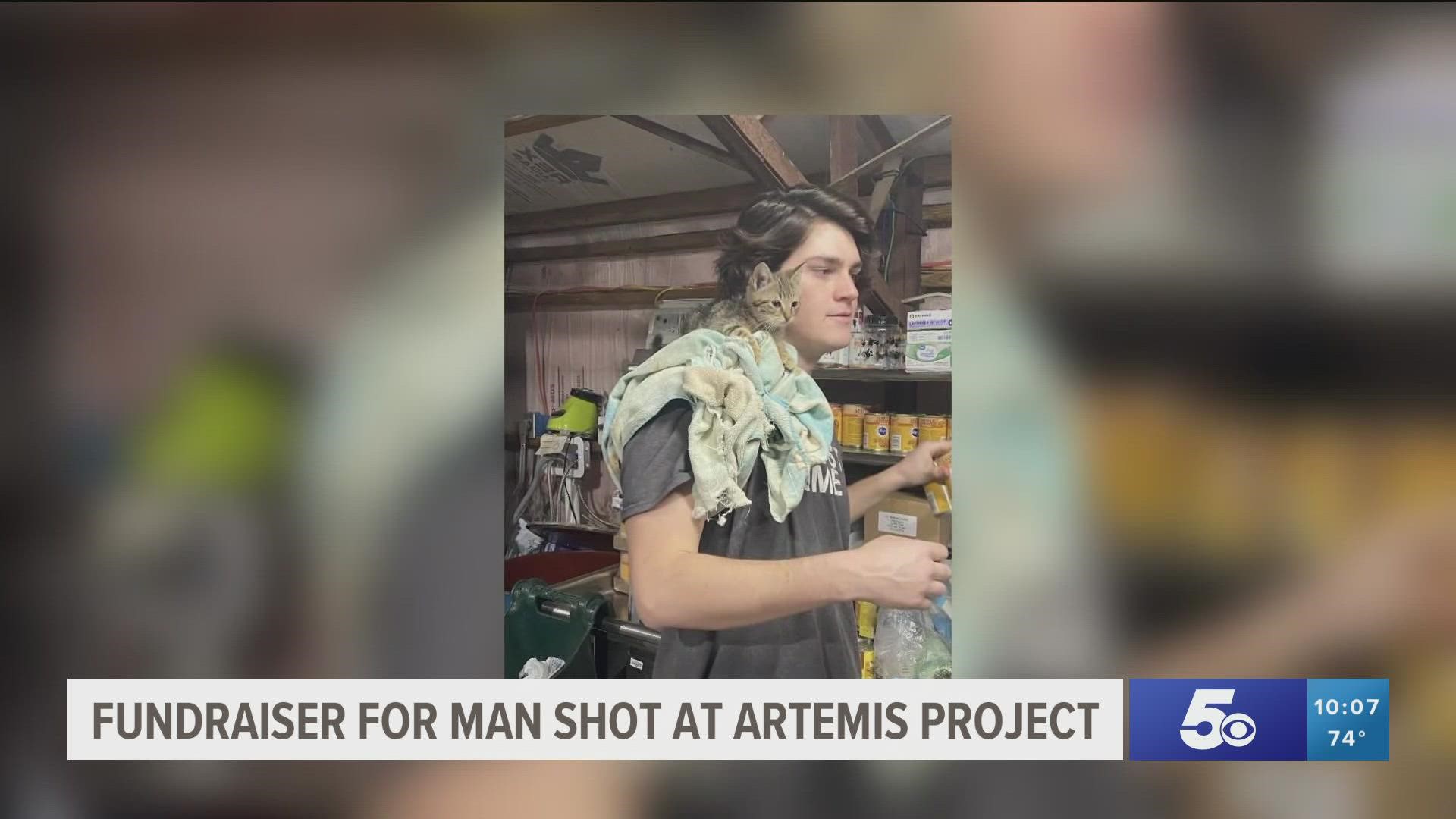 A two-day fundraiser was held this weekend for a 23-year-old River Valley man who was shot while at his job and continues to recover.