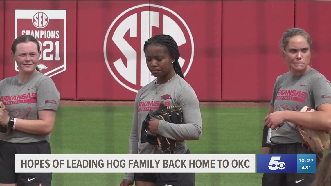 Chenise Delce hopes to lead Razorback softball back to her hometown of Oklahoma City