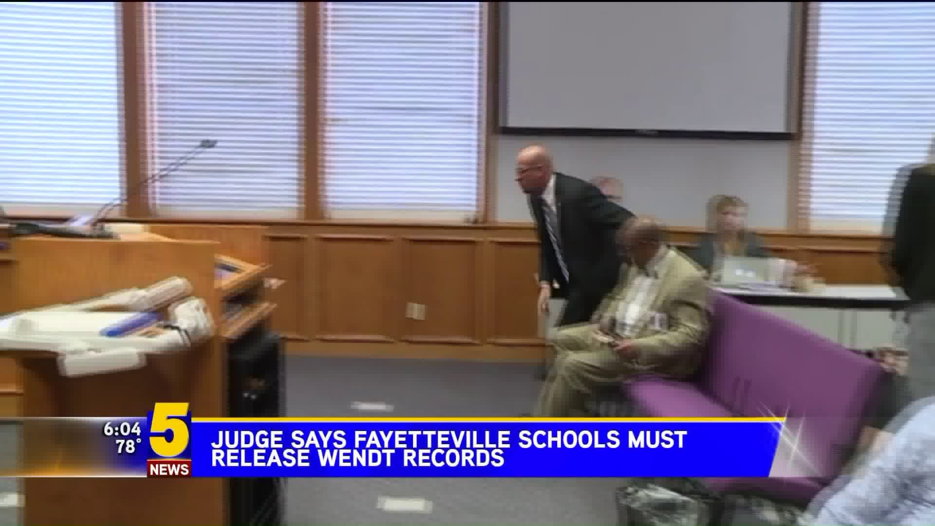 Judge Says Fayetteville Schools Must Release Wendt Records