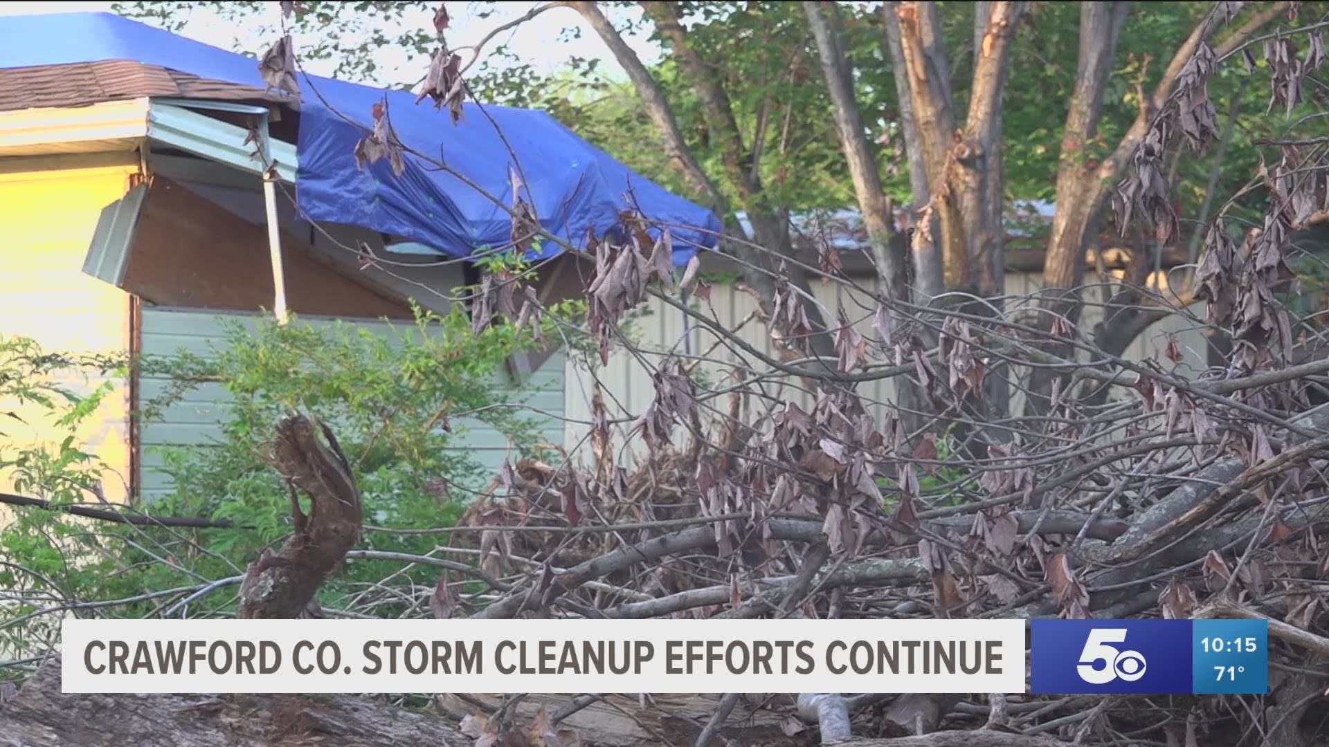 Cleanup efforts are still underway a month after three EF-1 tornadoes swept through the River Valley.