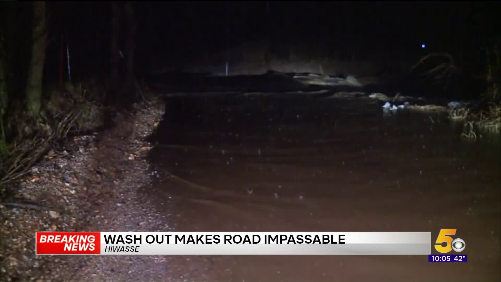Large Portion Of Dickson Road In Hiwasse Washed Away By Flood Waters