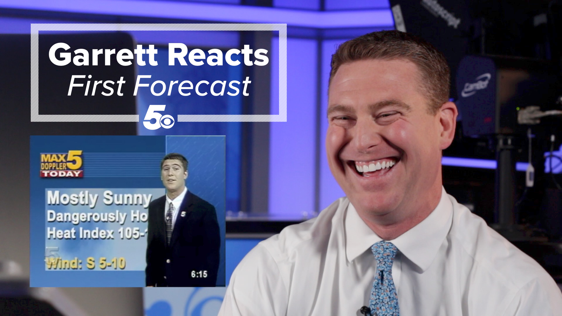 We're celebrating all things Garrett Lewis this month. Check out Garrett's reaction to his first live forecast on Channel 5.