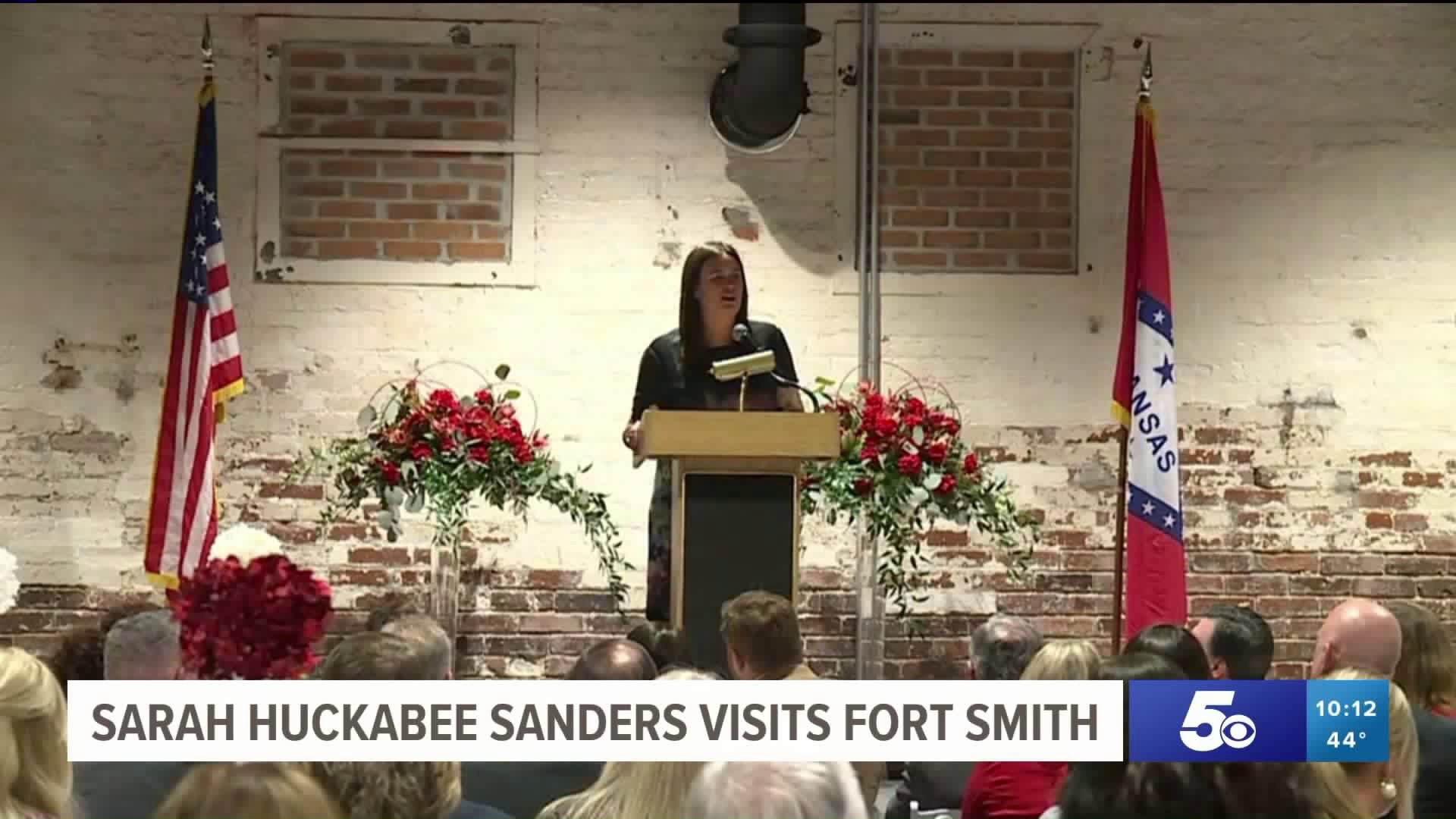 Sarah Sanders In Fort Smith
